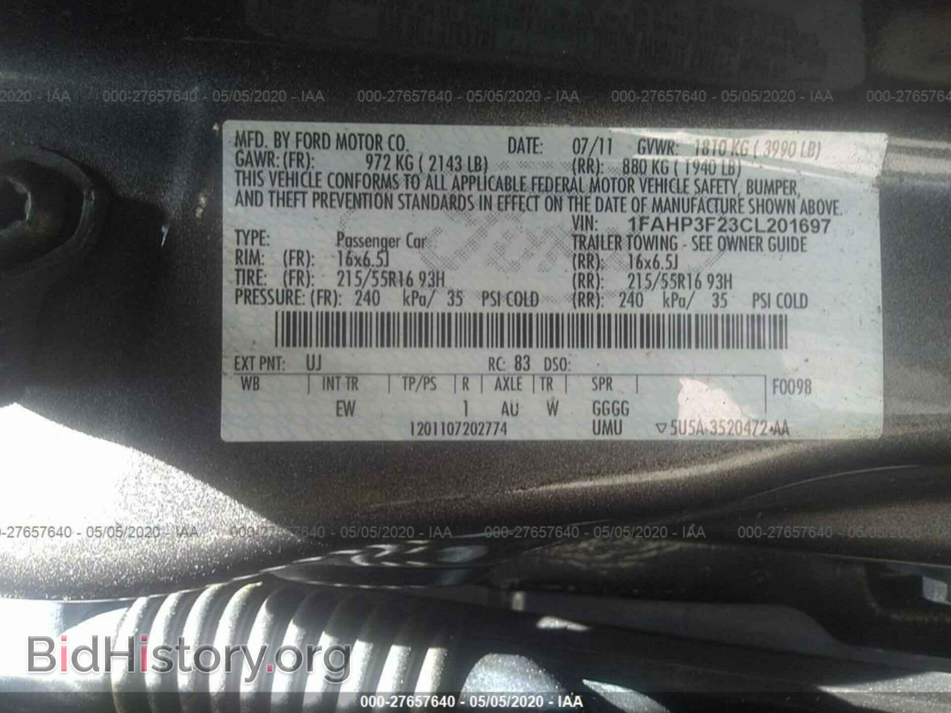 2012 FORD FOCUS - VIN: 1FAHP3F23CL201697 - Photo 9