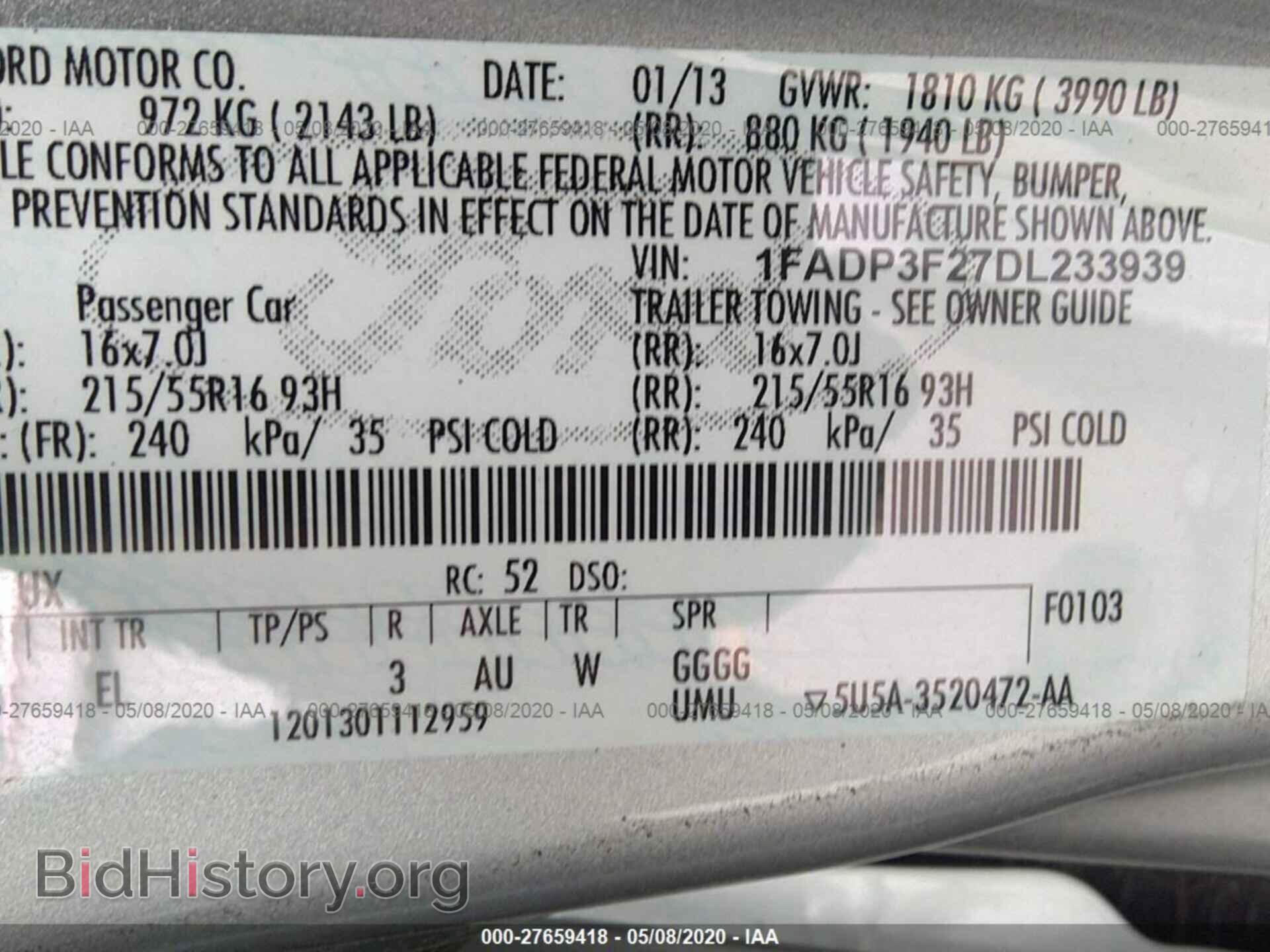 2013 FORD FOCUS - VIN: 1FADP3F27DL233939 - Photo 9