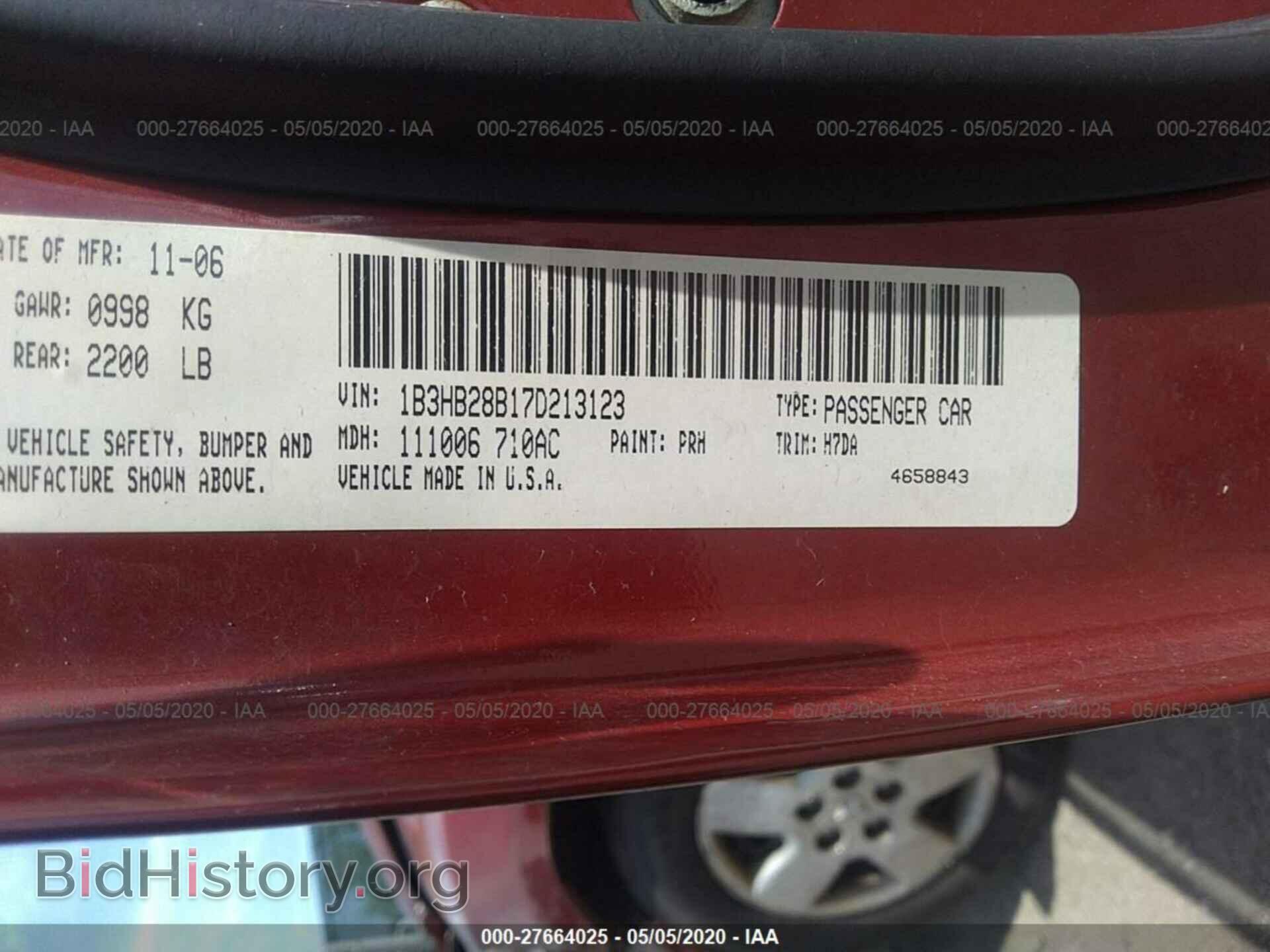 2007 DODGE CALIBER - VIN: 1B3HB28B17D213123 - Фото 9