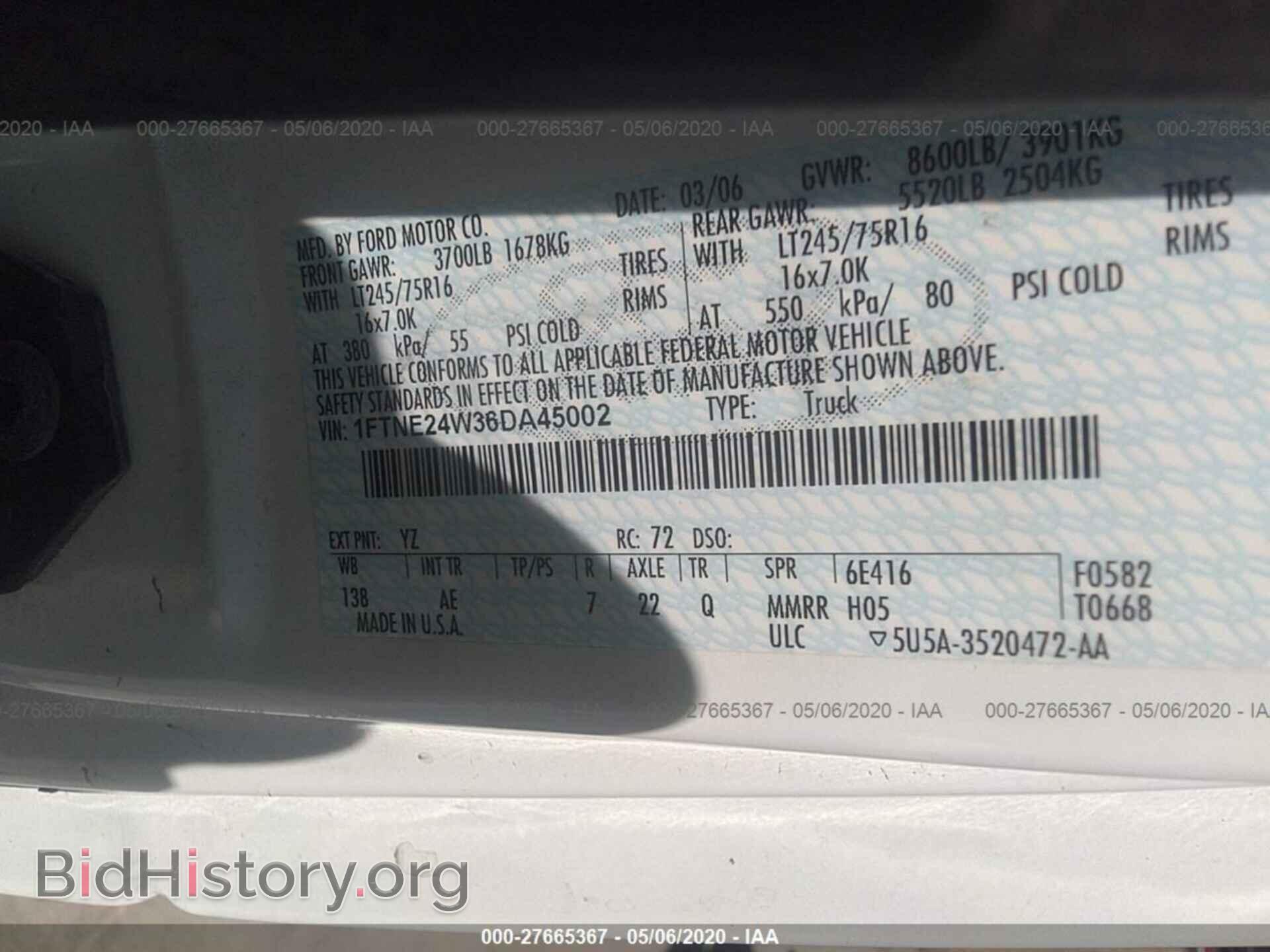 2006 FORD ECONOLINE - VIN: 1FTNE24W36DA45002 - Photo 9