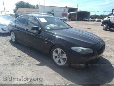 2011 BMW 528 I, черный — VIN WBAFR1C53BC740508, IAAI