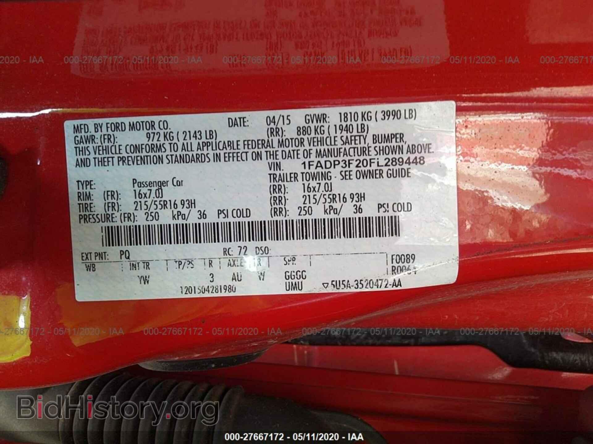 2015 FORD FOCUS - VIN: 1FADP3F20FL289448 - Фото 9