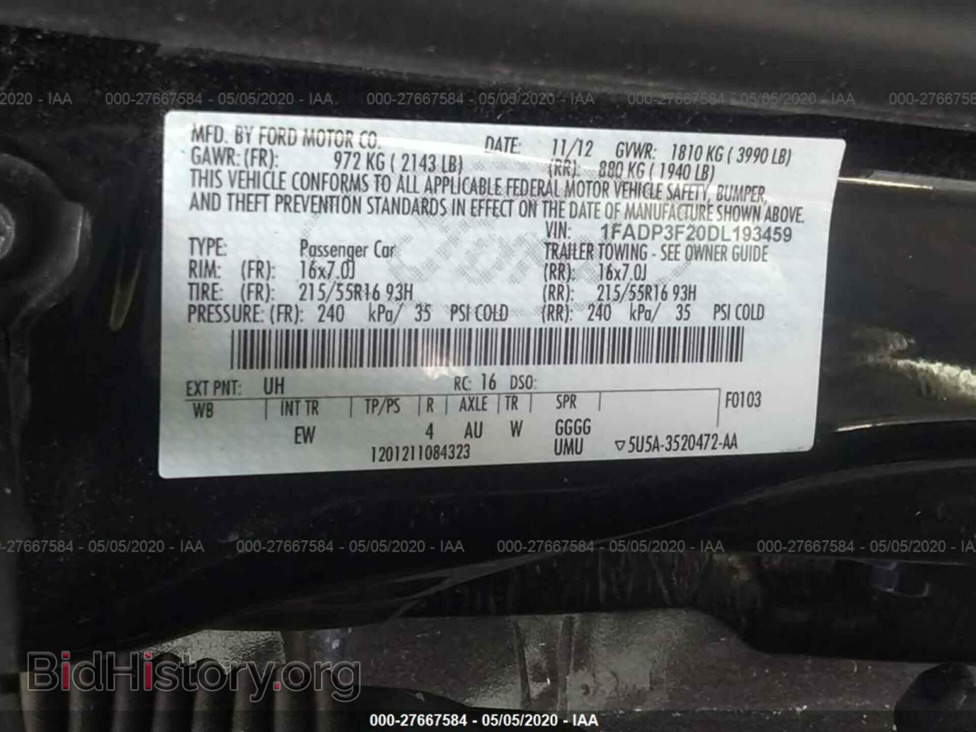 2013 FORD FOCUS - VIN: 1FADP3F20DL193459 - Photo 9