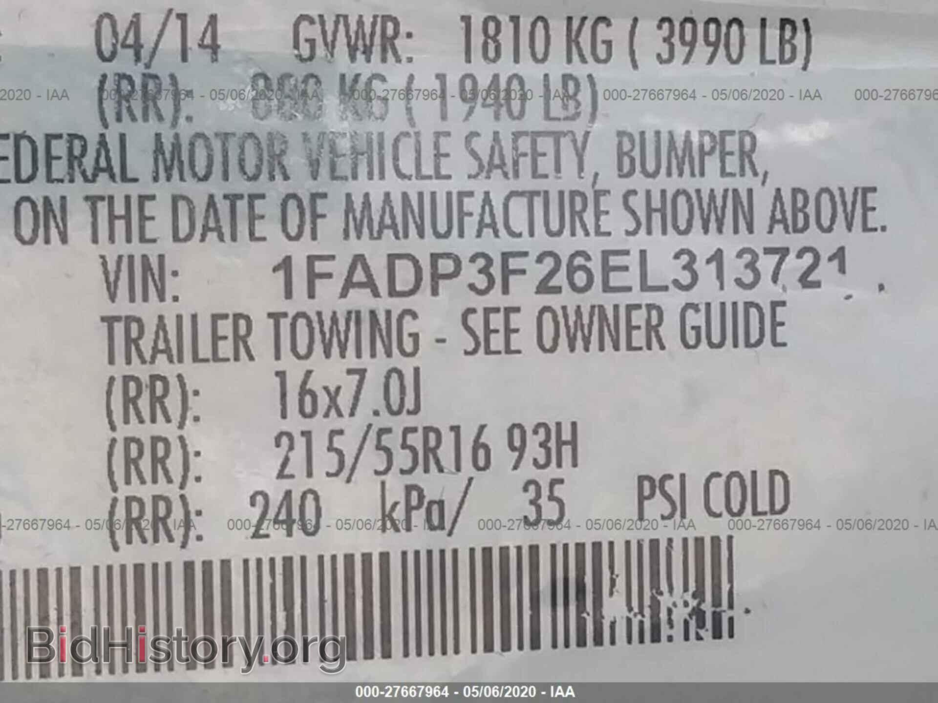 2014 FORD FOCUS - VIN: 1FADP3F26EL313721 - Photo 9