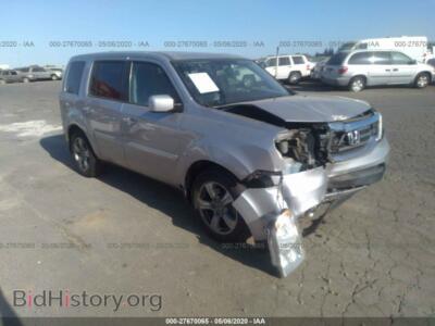 2014 Honda PILOT EXL, silver — VIN 5FNYF4H55EB043654, IAAI
