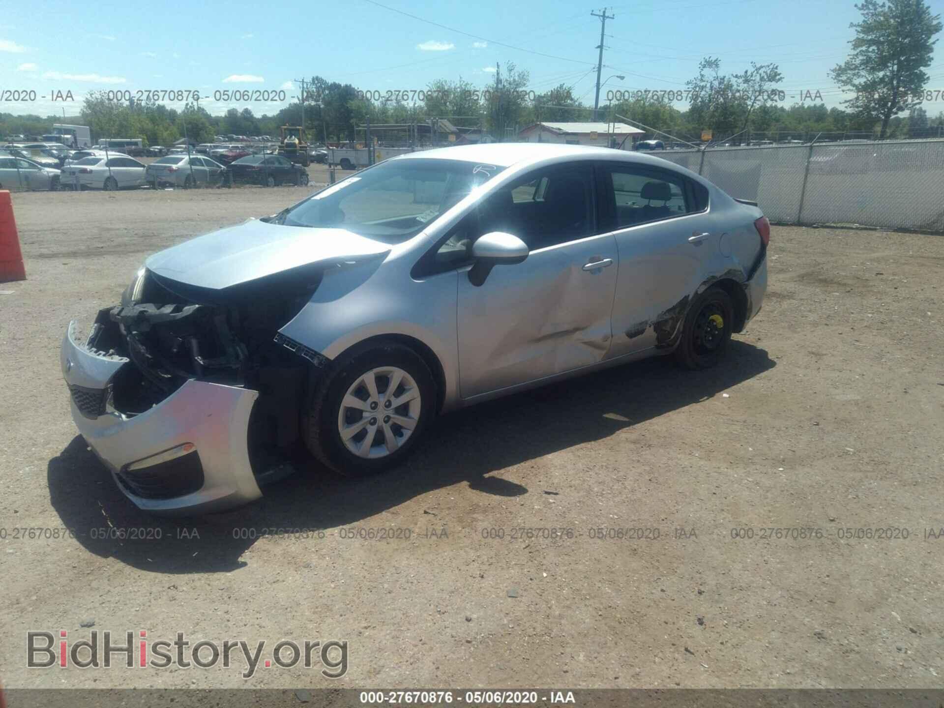 2016 KIA RIO - VIN: KNADM4A34G6688630 - Фото 2
