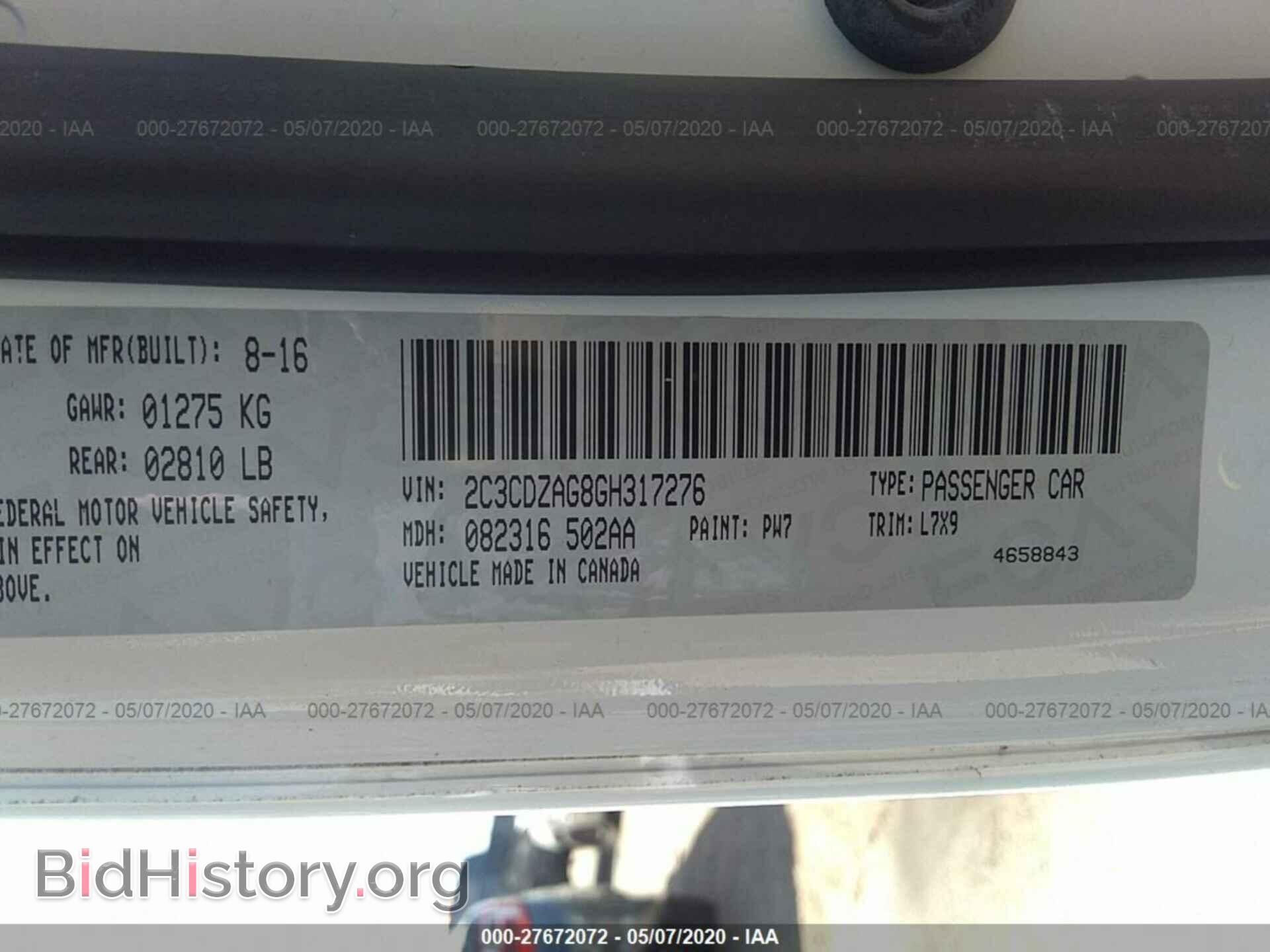 2016 DODGE CHALLENGER - VIN: 2C3CDZAG8GH317276 - Фото 9