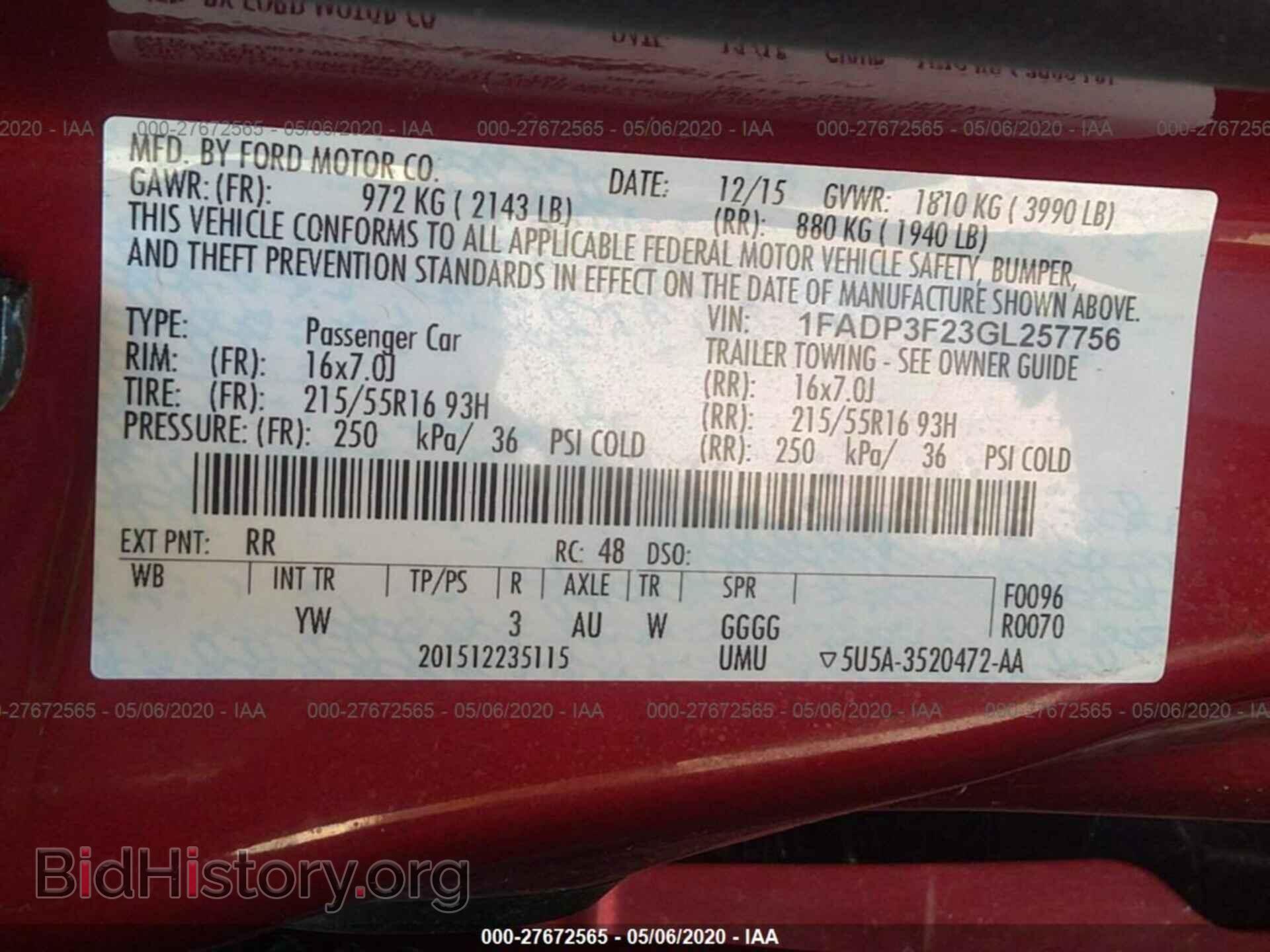 2016 FORD FOCUS - VIN: 1FADP3F23GL257756 - Фото 9