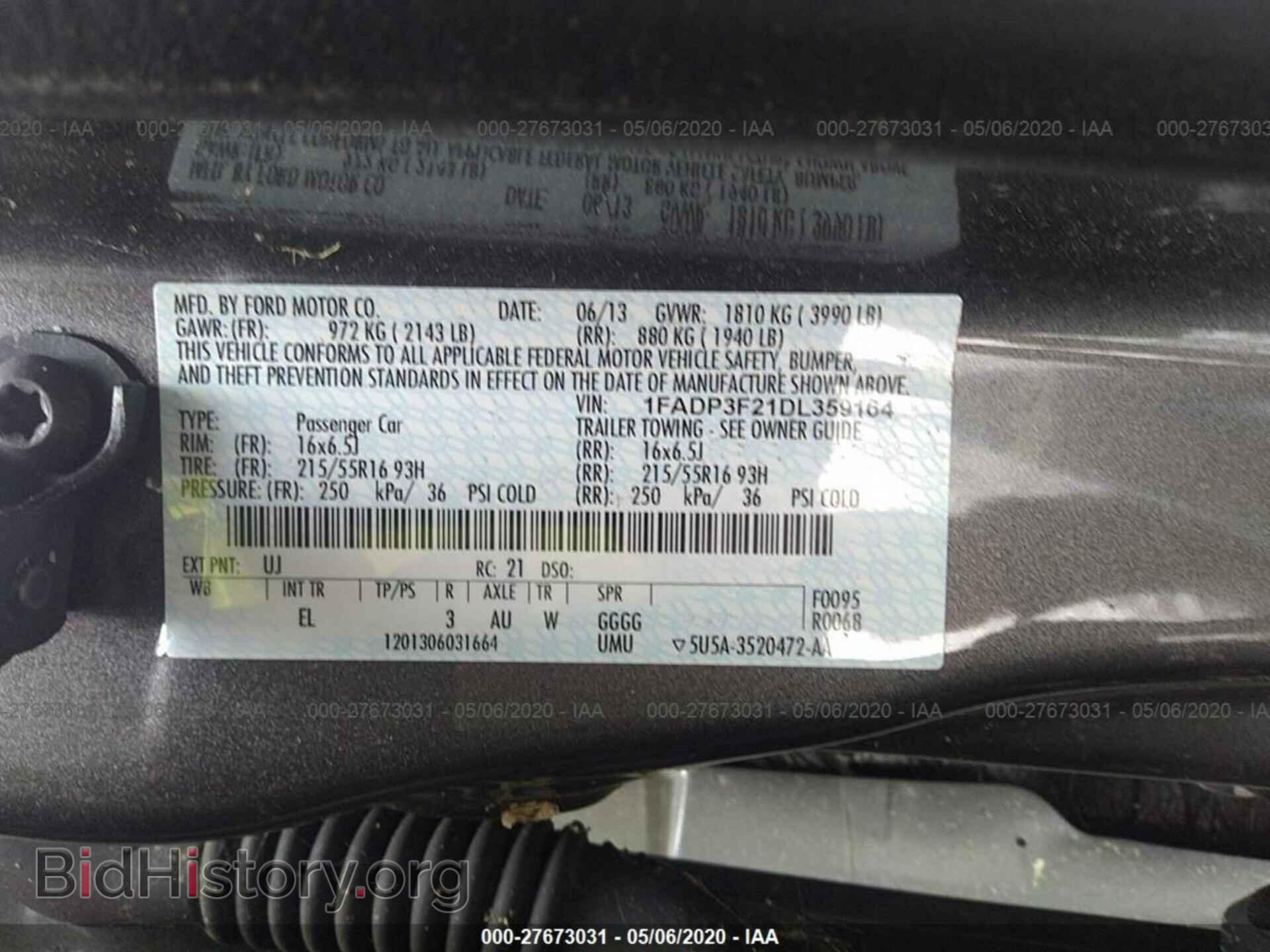2013 FORD FOCUS - VIN: 1FADP3F21DL359164 - Photo 9