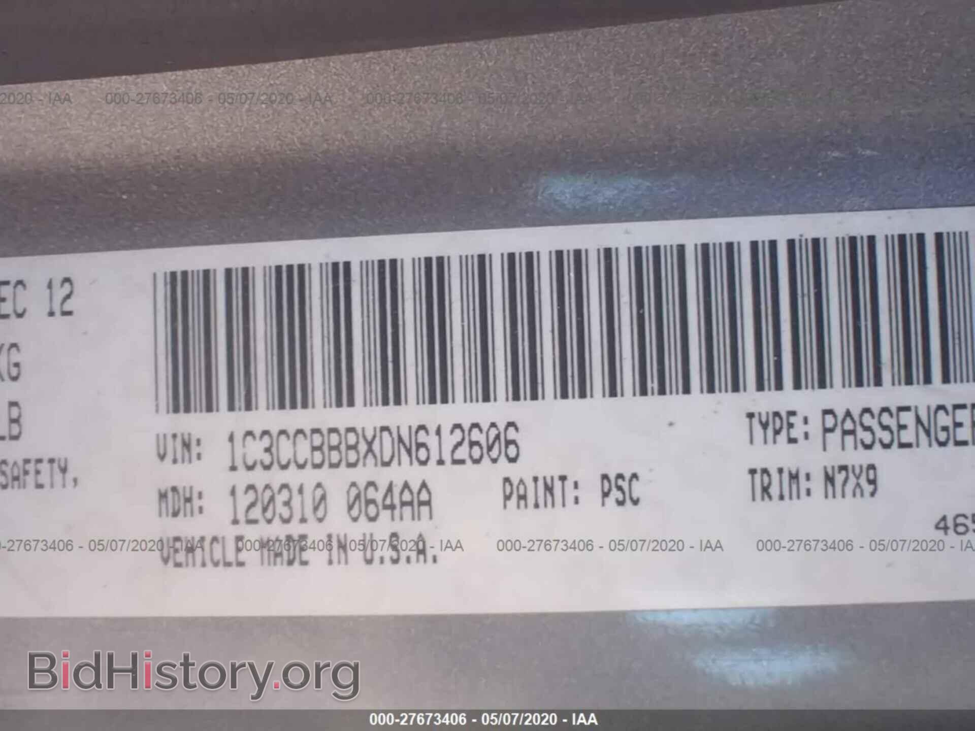 2013 CHRYSLER 200 - VIN: 1C3CCBBBXDN612606 - Фото 9