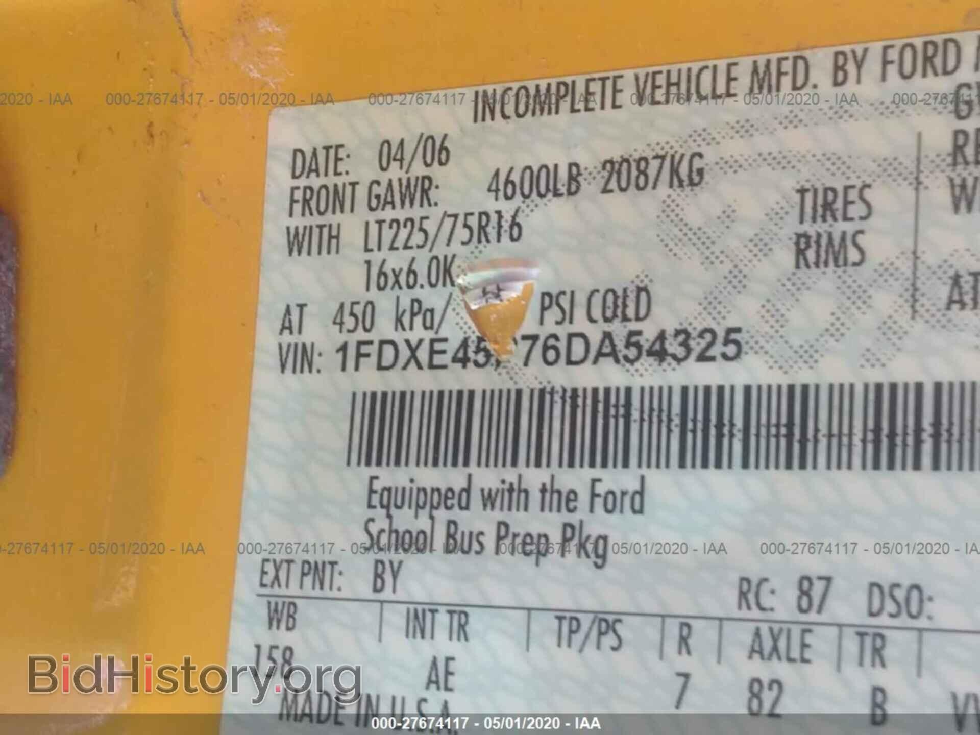 2006 FORD ECONOLINE - VIN: 1FDXE45P76DA54325 - Фото 9