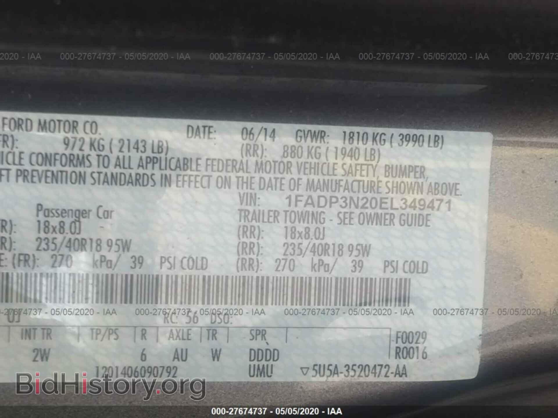 2014 FORD FOCUS - VIN: 1FADP3N20EL349471 - Photo 9