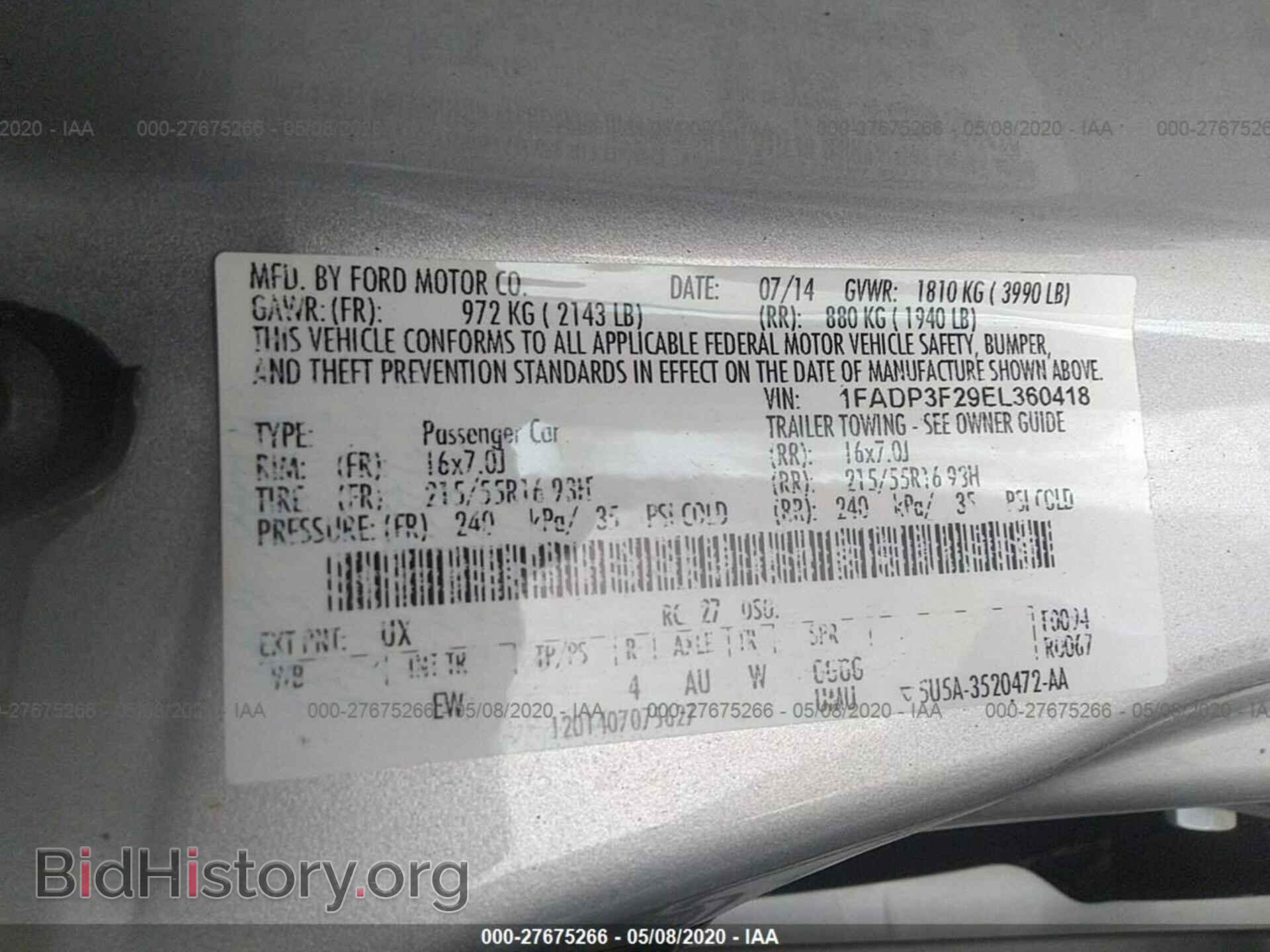 2014 FORD FOCUS - VIN: 1FADP3F29EL360418 - Photo 9