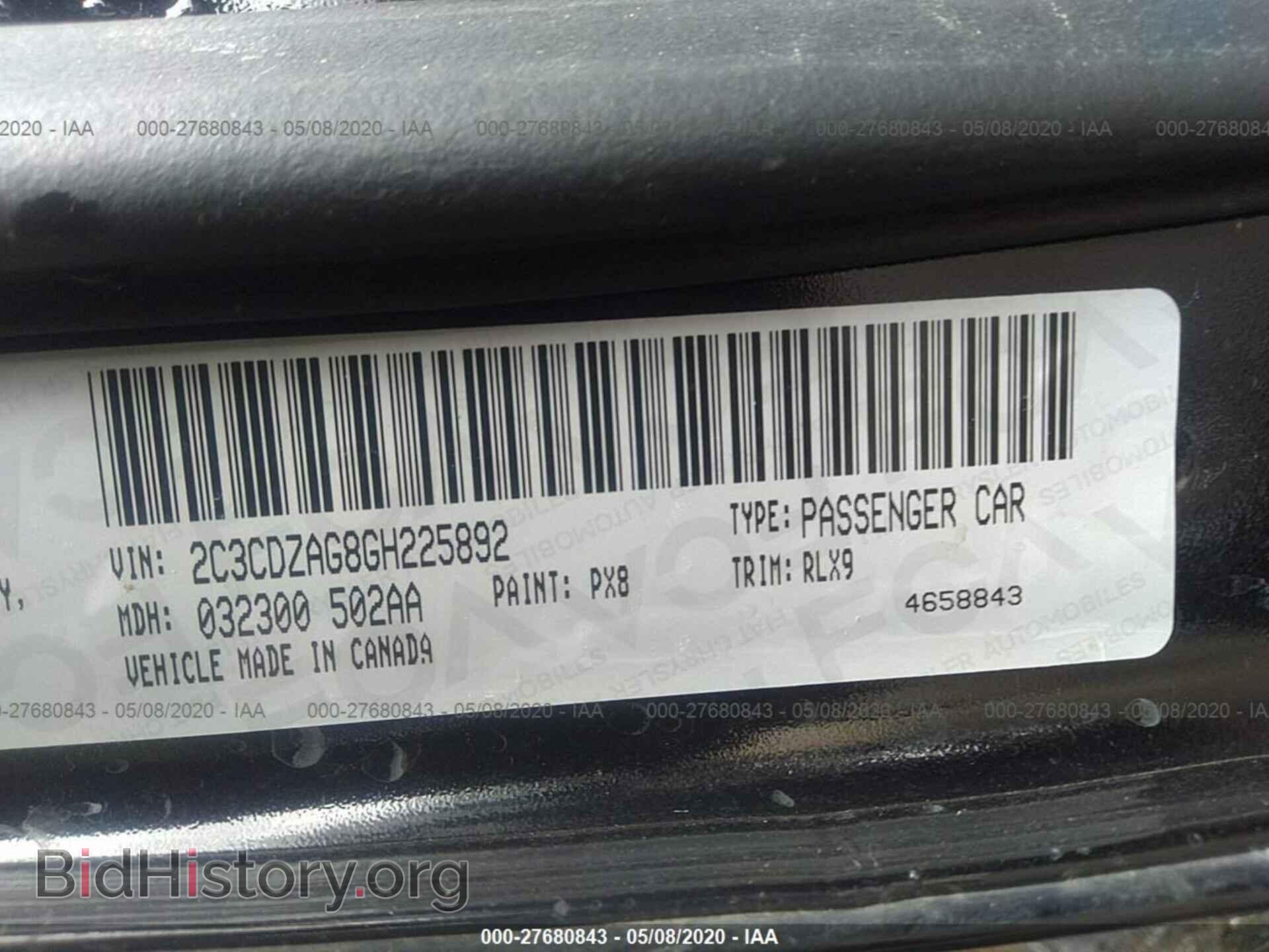 2016 DODGE CHALLENGER - VIN: 2C3CDZAG8GH225892 - Фото 9