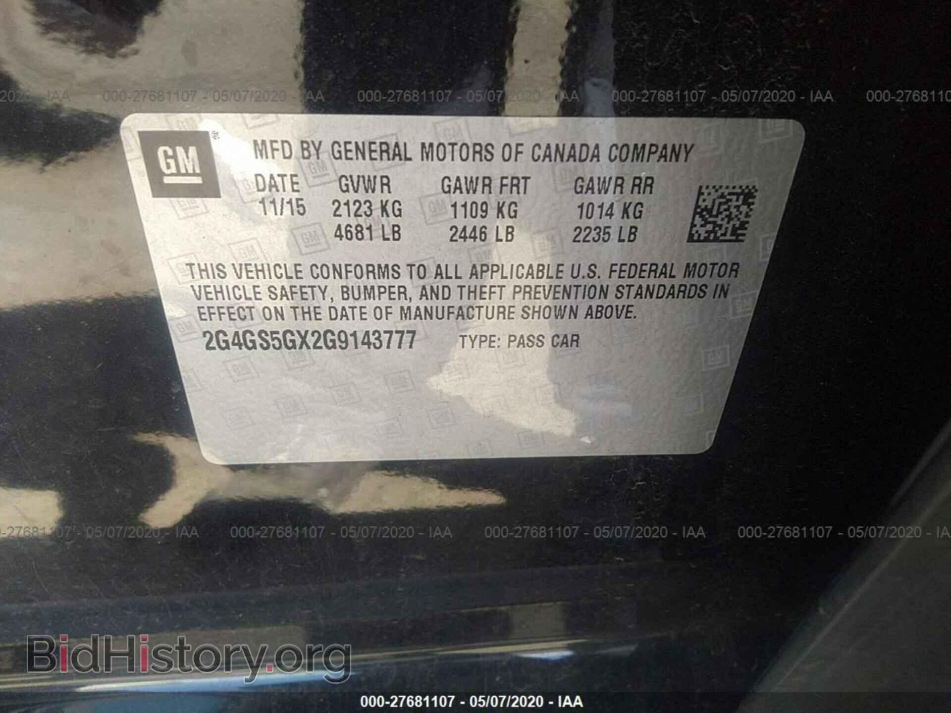 2016 BUICK REGAL - VIN: 2G4GS5GX2G9143777 - Фото 9