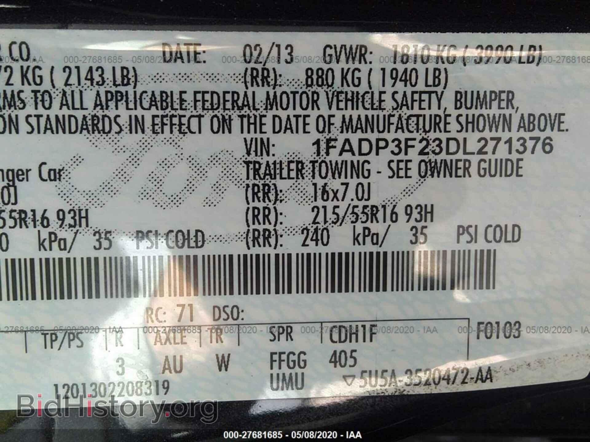 2013 FORD FOCUS - VIN: 1FADP3F23DL271376 - Photo 9