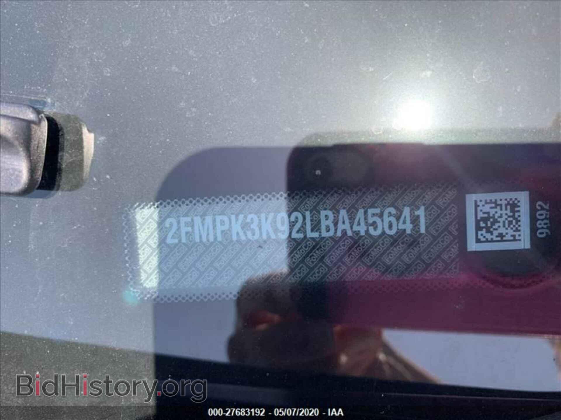 2020 FORD EDGE - VIN: 2FMPK3K92LBA45641 - Фото 2