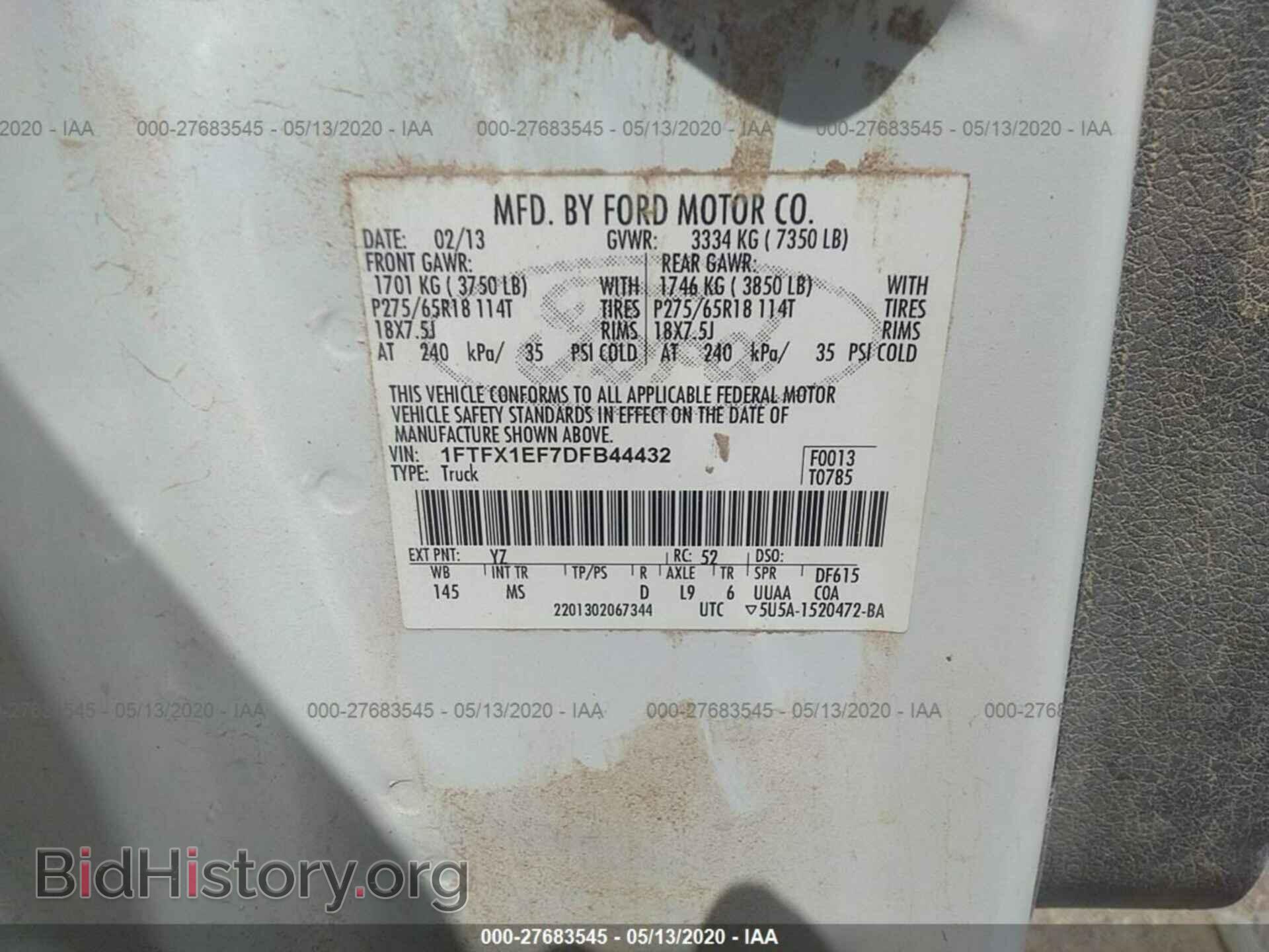 2013 FORD F150 - VIN: 1FTFX1EF7DFB44432 - Photo 9