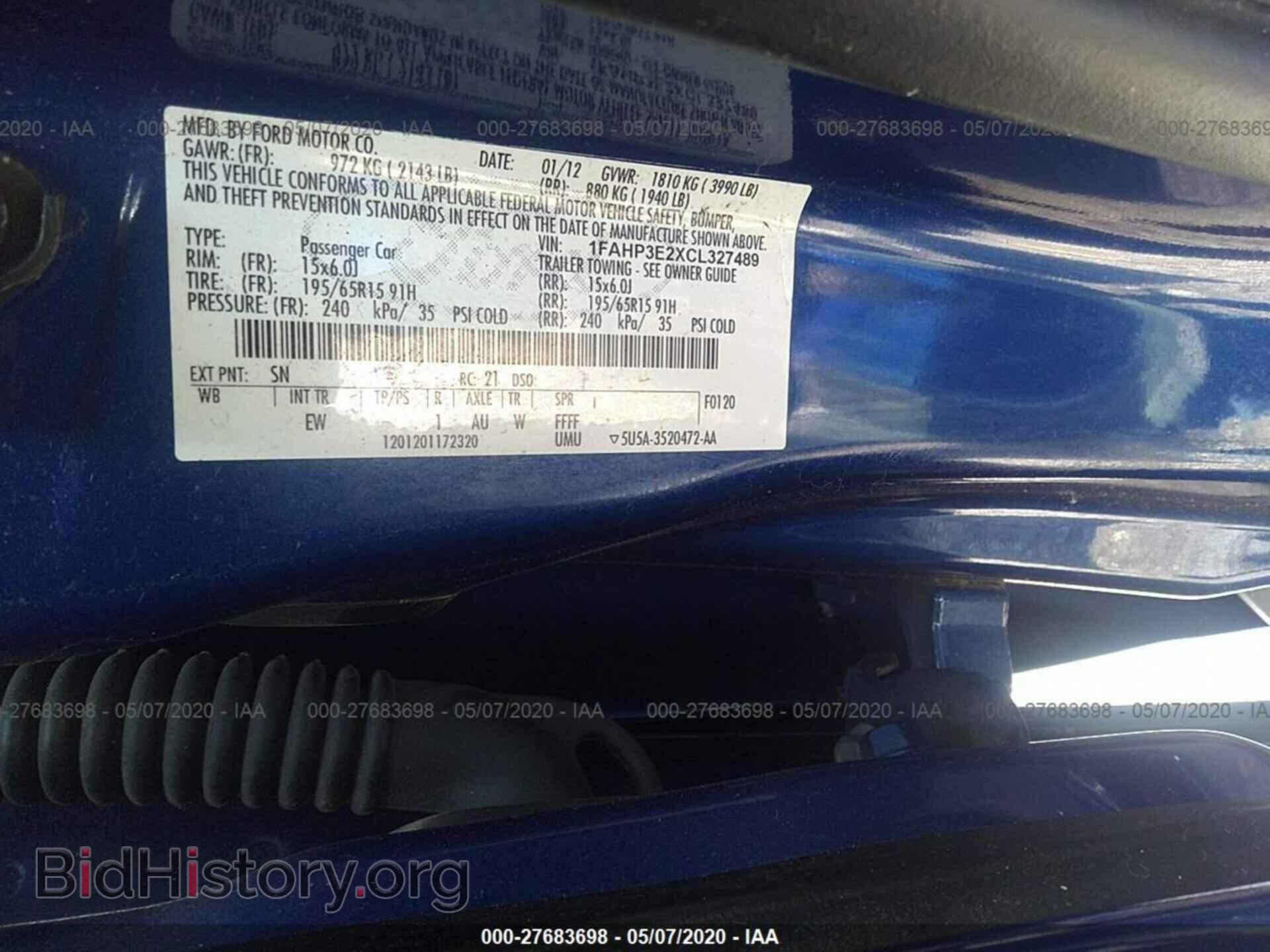 2012 FORD FOCUS - VIN: 1FAHP3E2XCL327489 - Фото 9