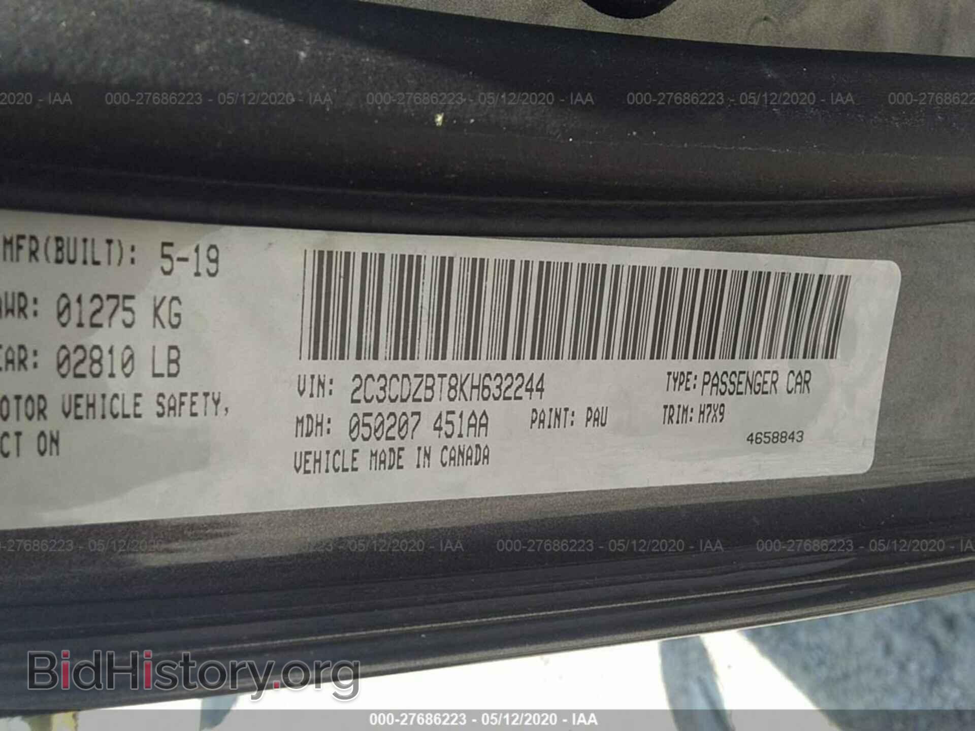 2019 DODGE CHALLENGER - VIN: 2C3CDZBT8KH632244 - Фото 9