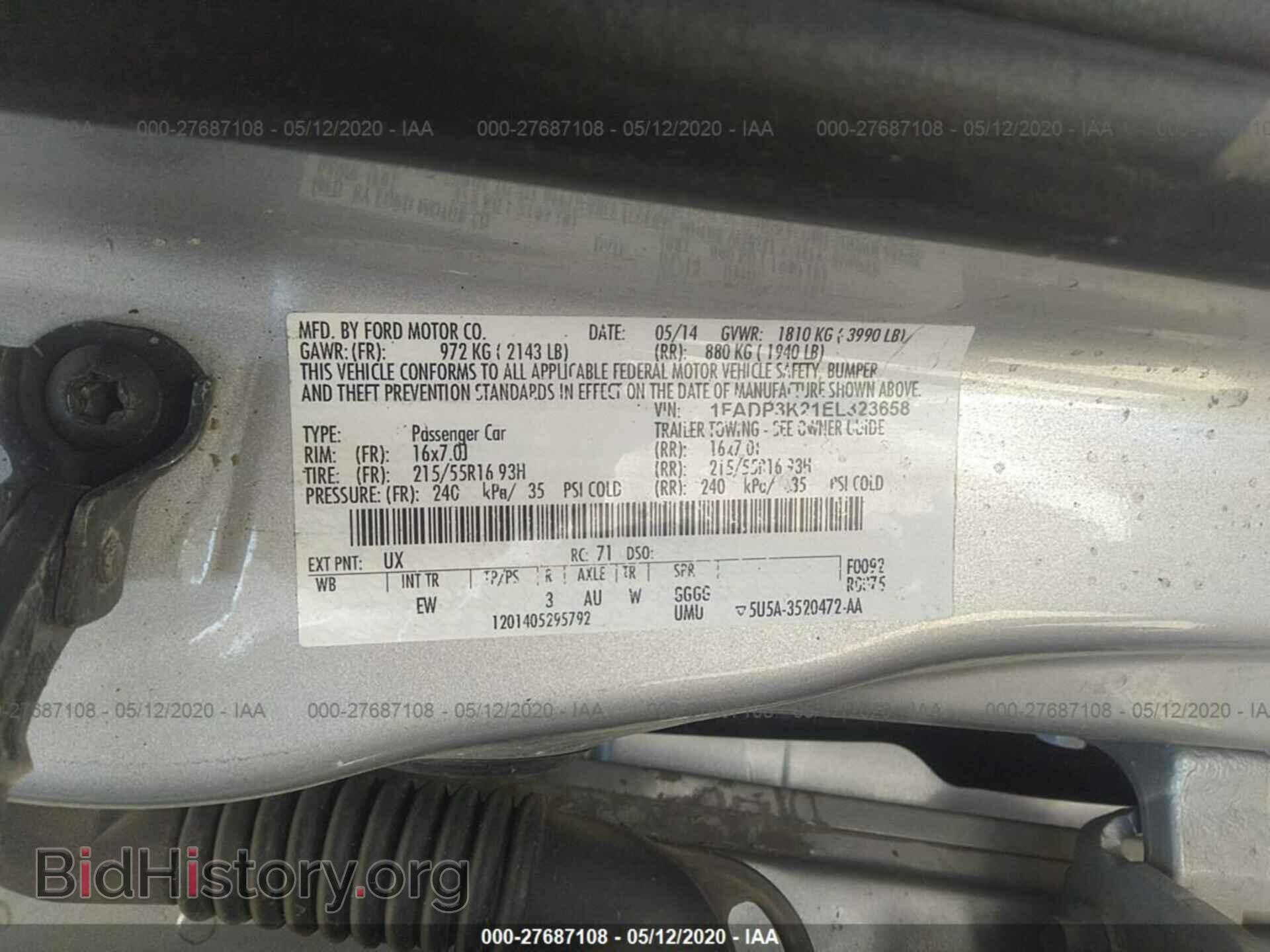 2014 FORD FOCUS - VIN: 1FADP3K21EL323658 - Photo 9