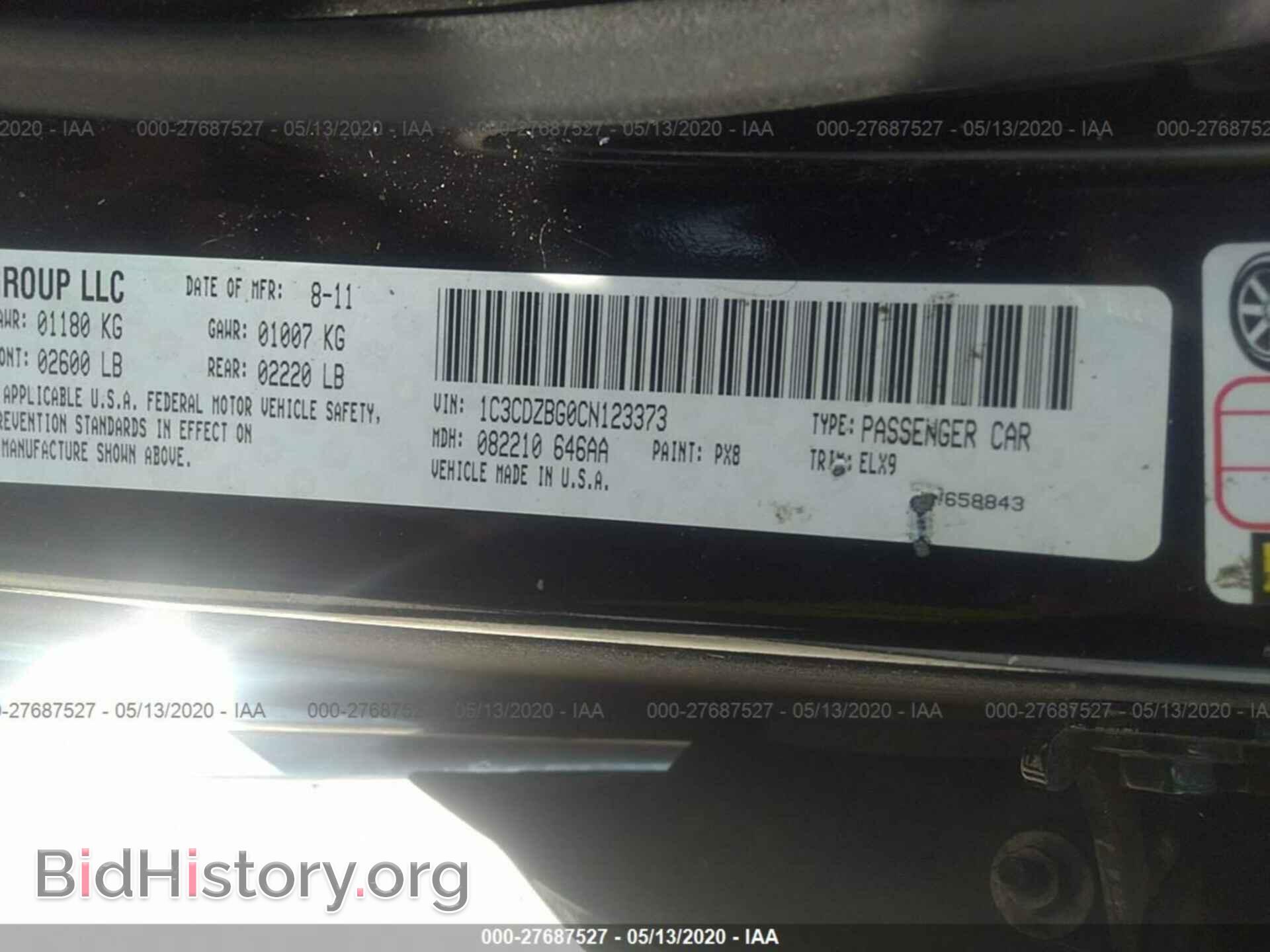 2012 DODGE AVENGER - VIN: 1C3CDZBG0CN123373 - Photo 9