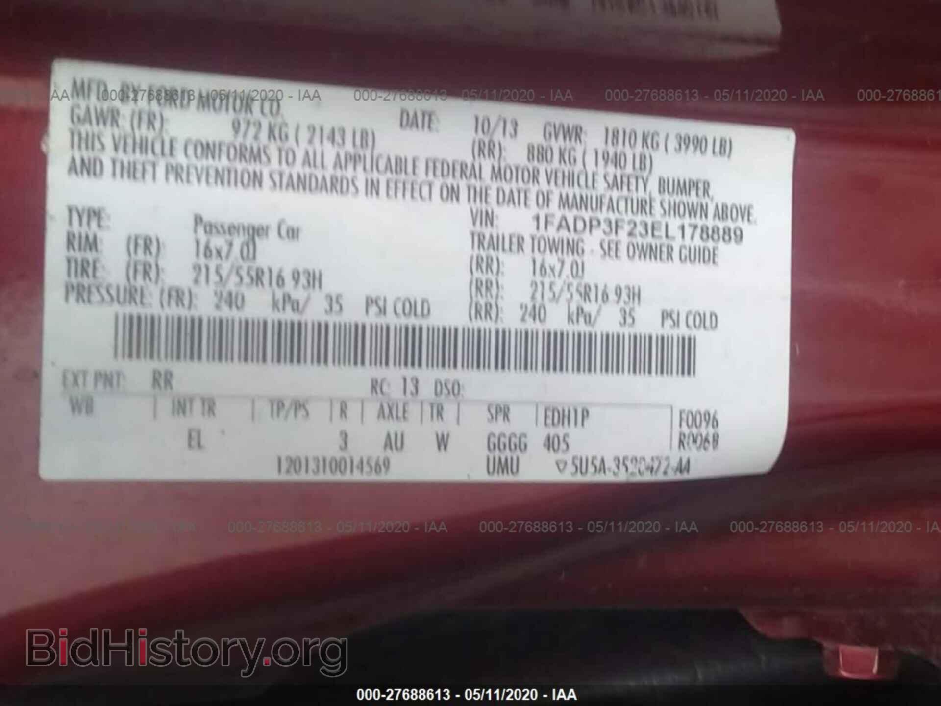 2014 FORD FOCUS - VIN: 1FADP3F23EL178889 - Photo 9