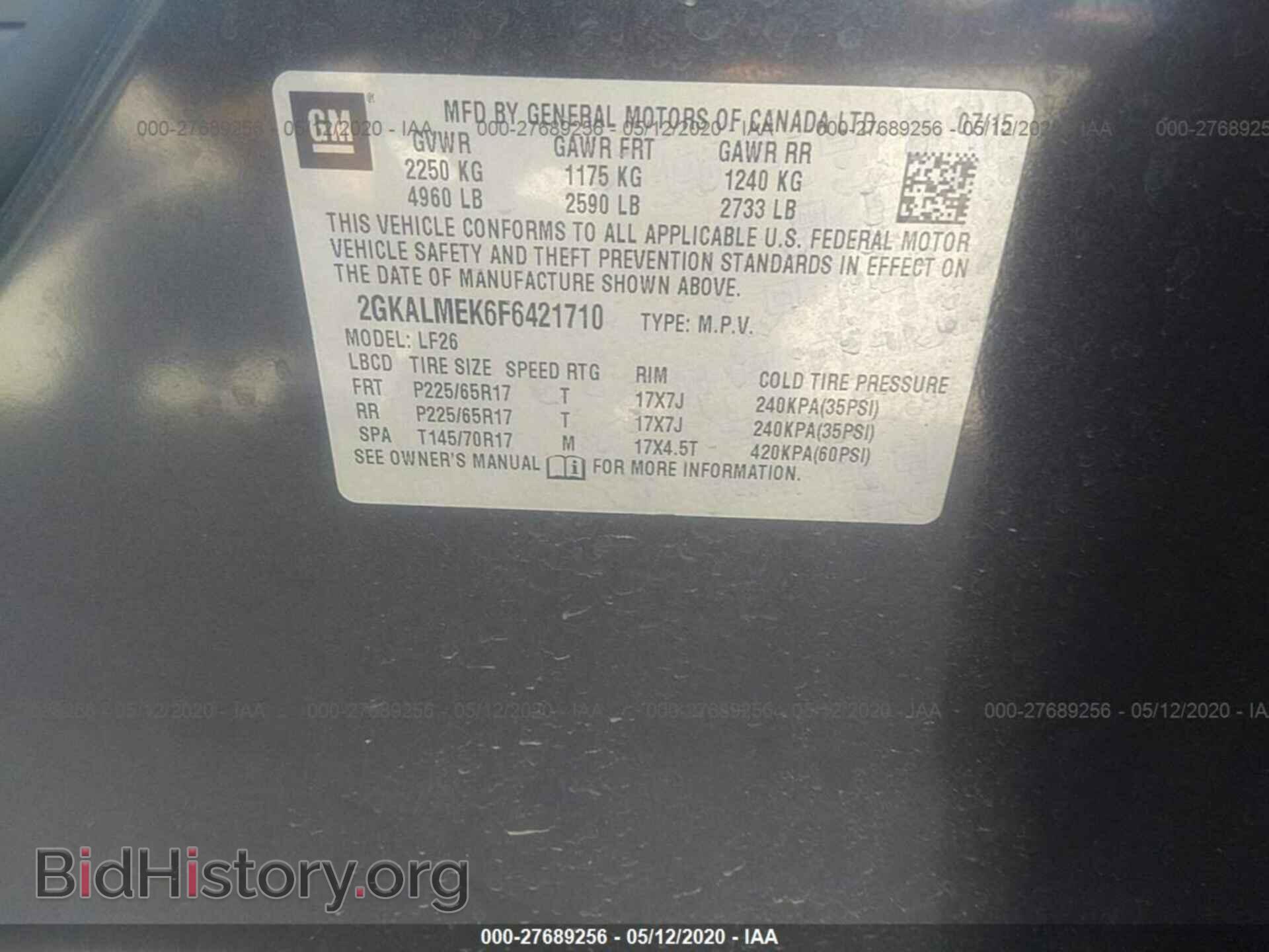 2015 GMC TERRAIN - VIN: 2GKALMEK6F6421710 - Фото 9