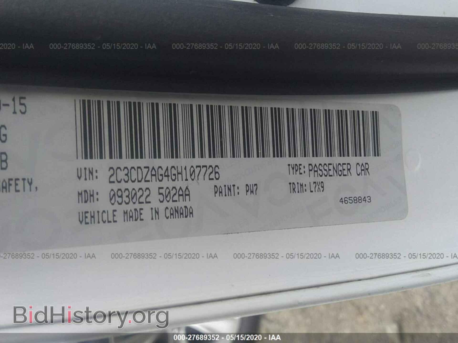 2016 DODGE CHALLENGER - VIN: 2C3CDZAG4GH107726 - Photo 9
