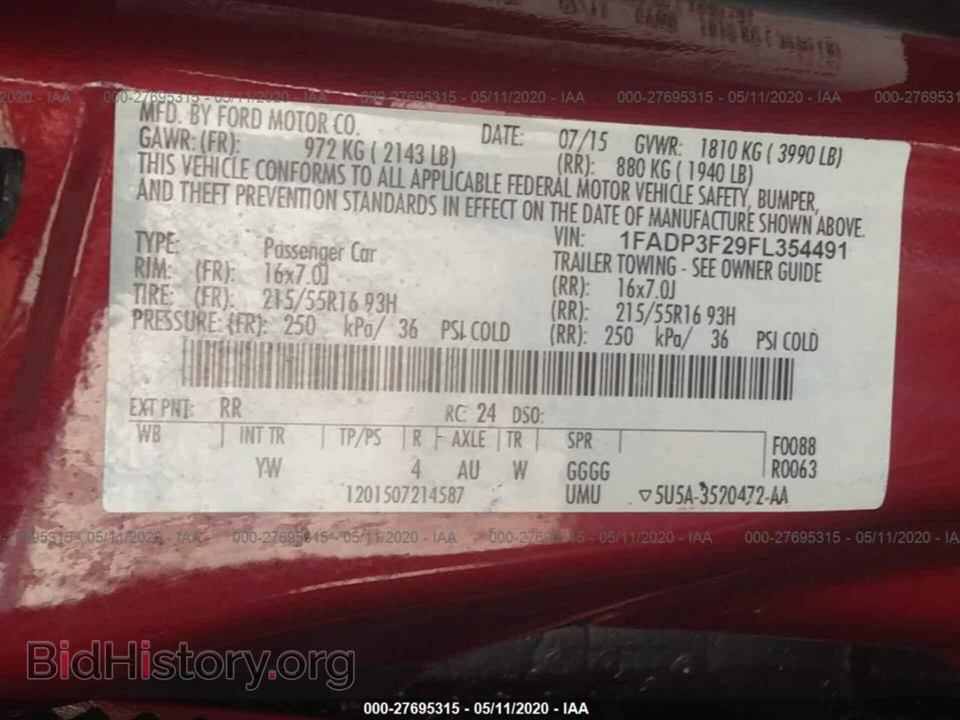 2015 FORD FOCUS - VIN: 1FADP3F29FL354491 - Photo 9