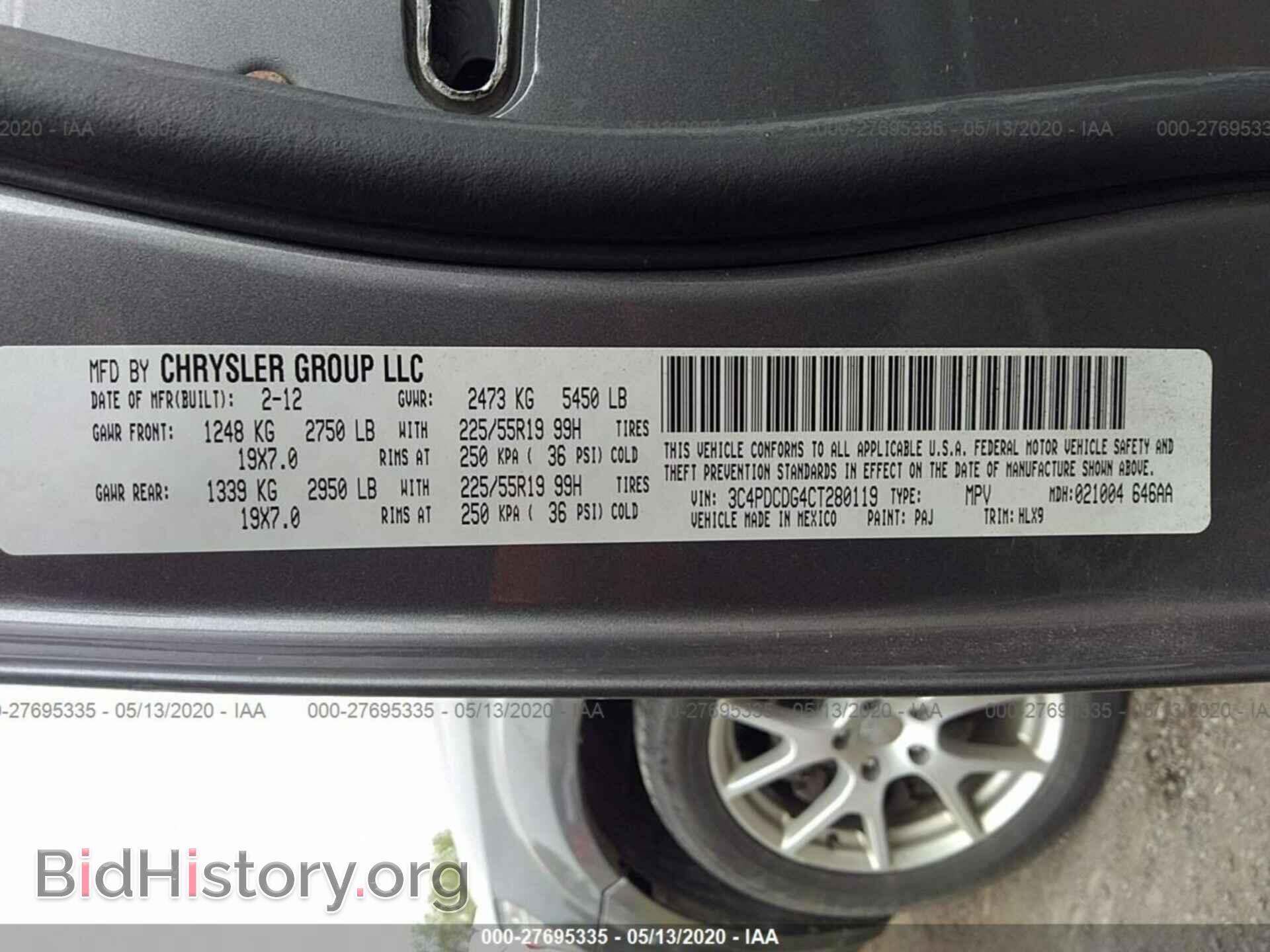 2012 DODGE JOURNEY - VIN: 3C4PDCDG4CT280119 - Photo 9