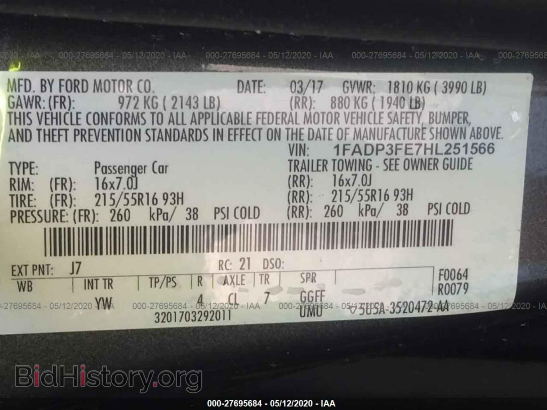 2017 FORD FOCUS - VIN: 1FADP3FE7HL251566 - Photo 9
