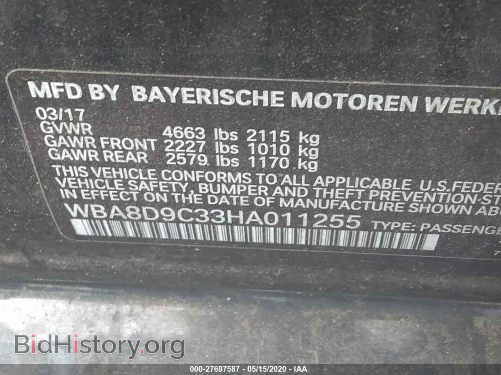 2017 BMW 3 SERIES - VIN: WBA8D9C33HA011255 - Фото 9