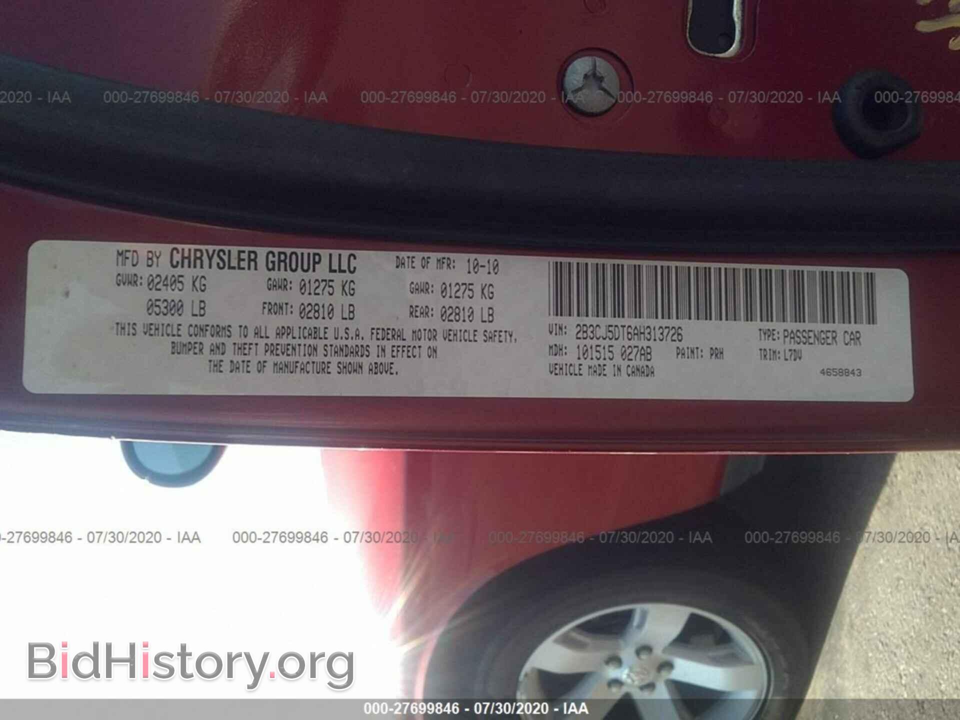 2010 DODGE CHALLENGER - VIN: 2B3CJ5DT6AH313726 - Photo 9