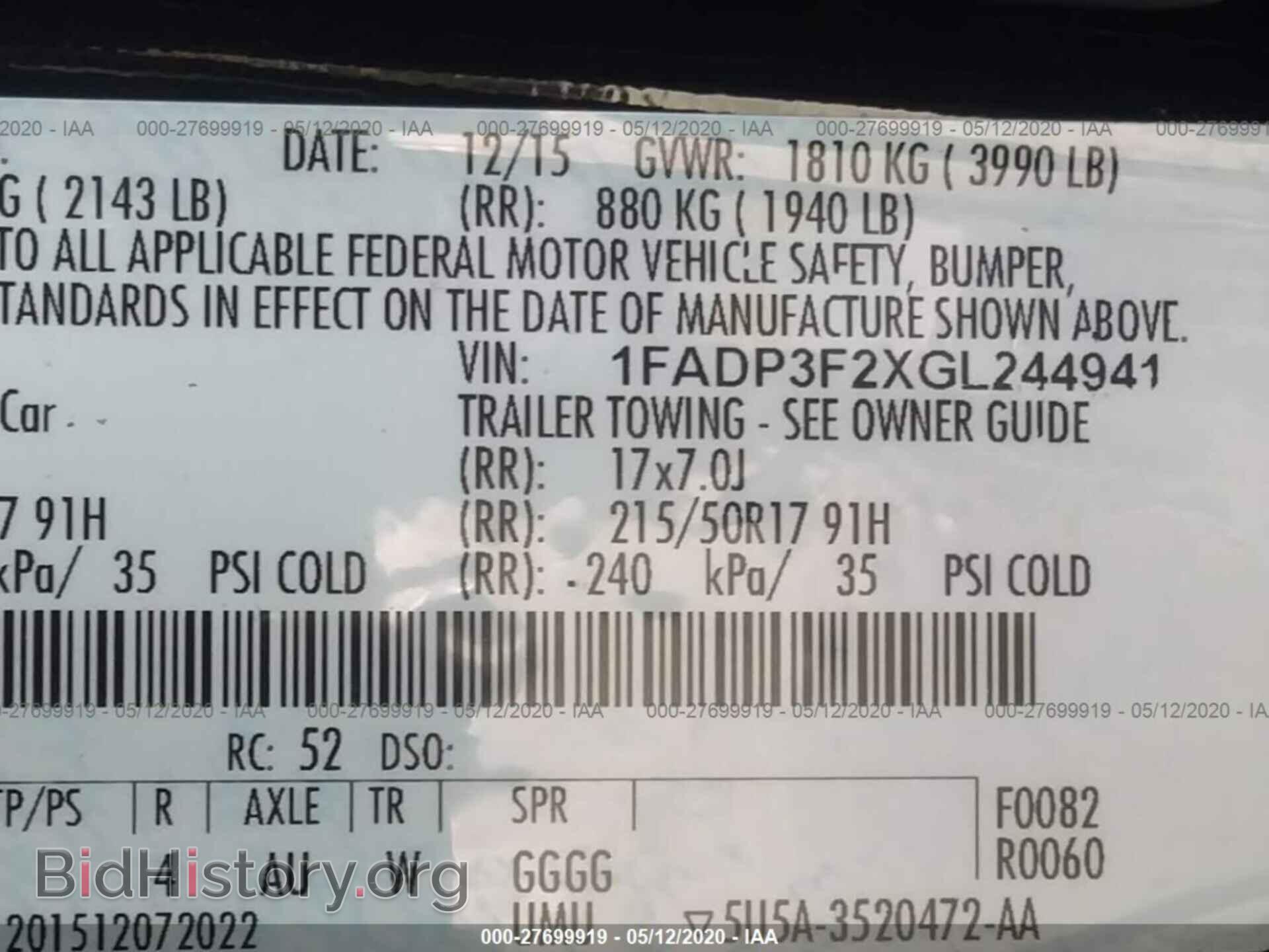 2016 FORD FOCUS - VIN: 1FADP3F2XGL244941 - Photo 9