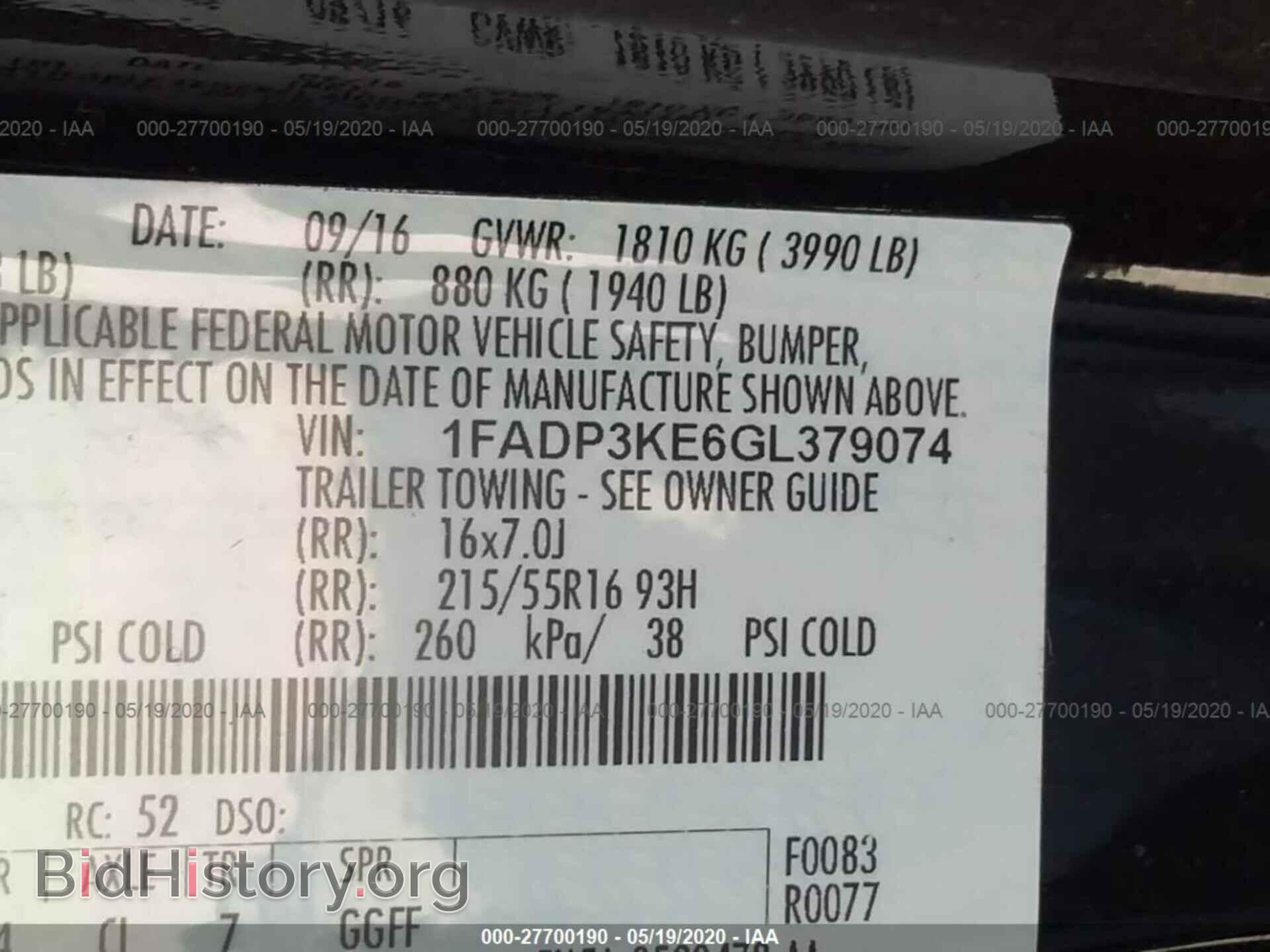 2016 FORD FOCUS - VIN: 1FADP3KE6GL379074 - Photo 9