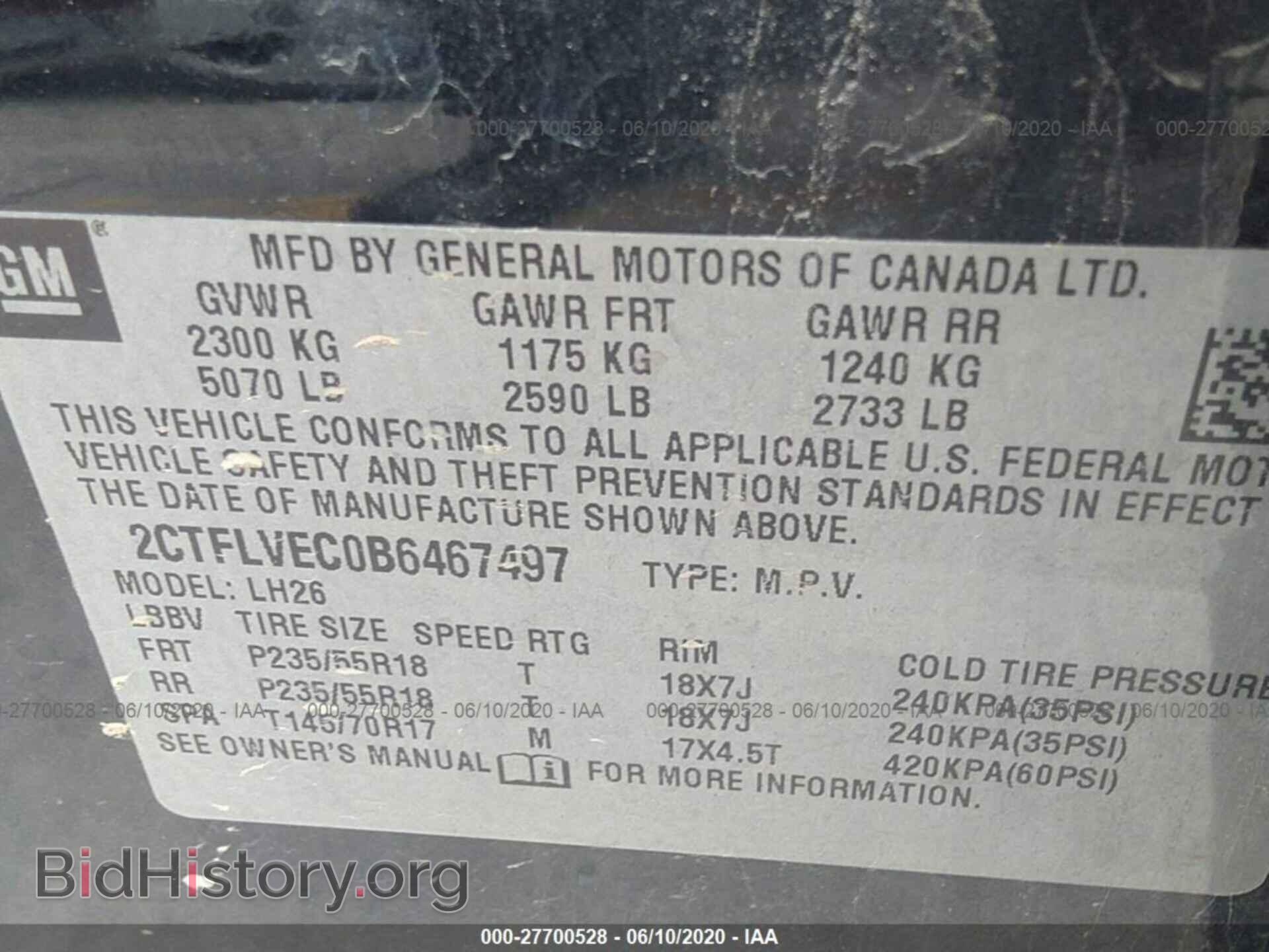 2011 GMC TERRAIN - VIN: 2CTFLVEC0B6467497 - Photo 9