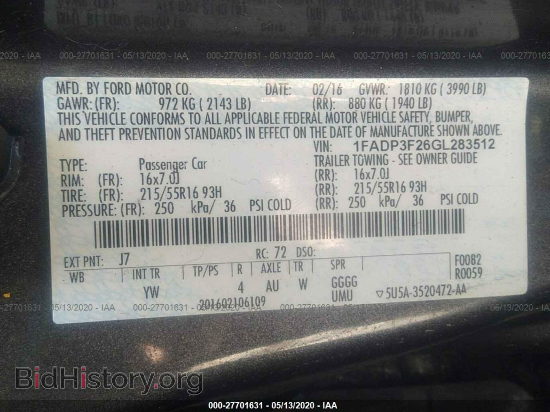 2016 FORD FOCUS - VIN: 1FADP3F26GL283512 - Photo 9