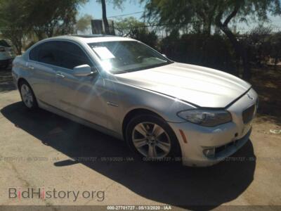 2012 BMW 528 I, серебристый — VIN WBAXG5C59CDX02052, IAAI