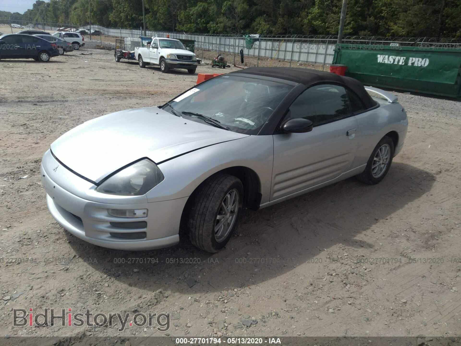 2002 MITSUBISHI ECLIPSE - VIN: 4A3AE45G32E015422 - Photo 2