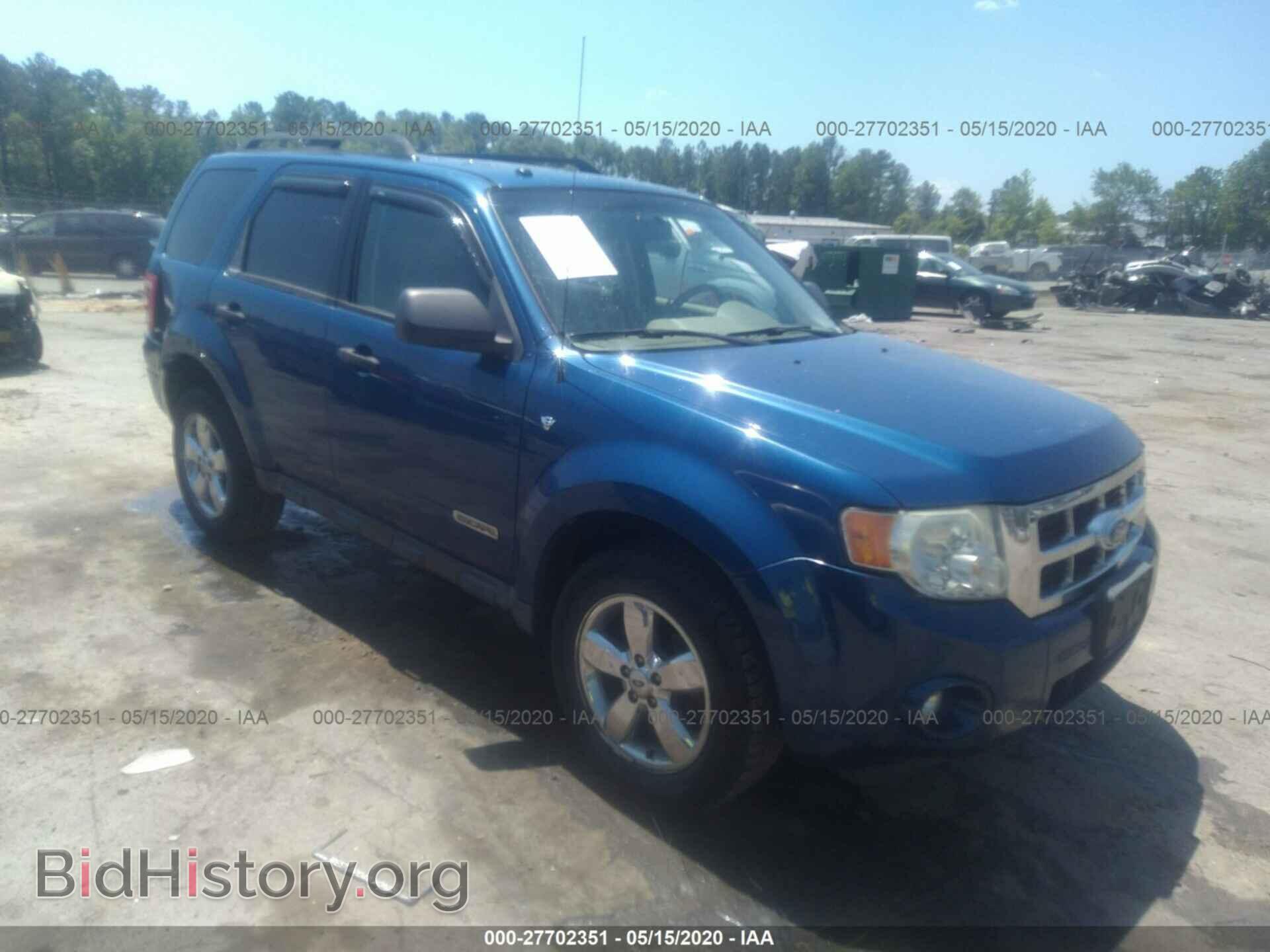 Photo 1FMCU03198KD23481 - FORD ESCAPE 2008