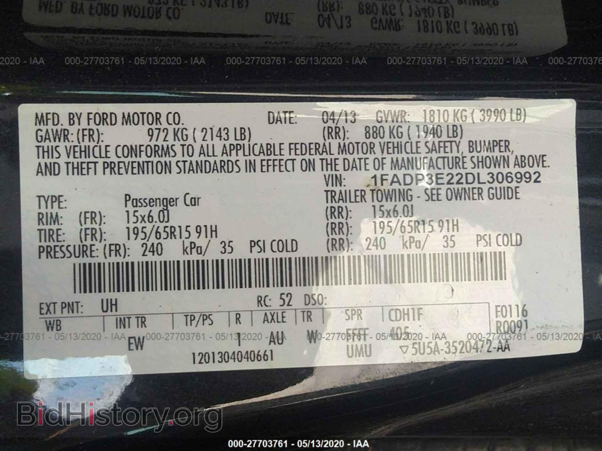 2013 FORD FOCUS - VIN: 1FADP3E22DL306992 - Photo 9