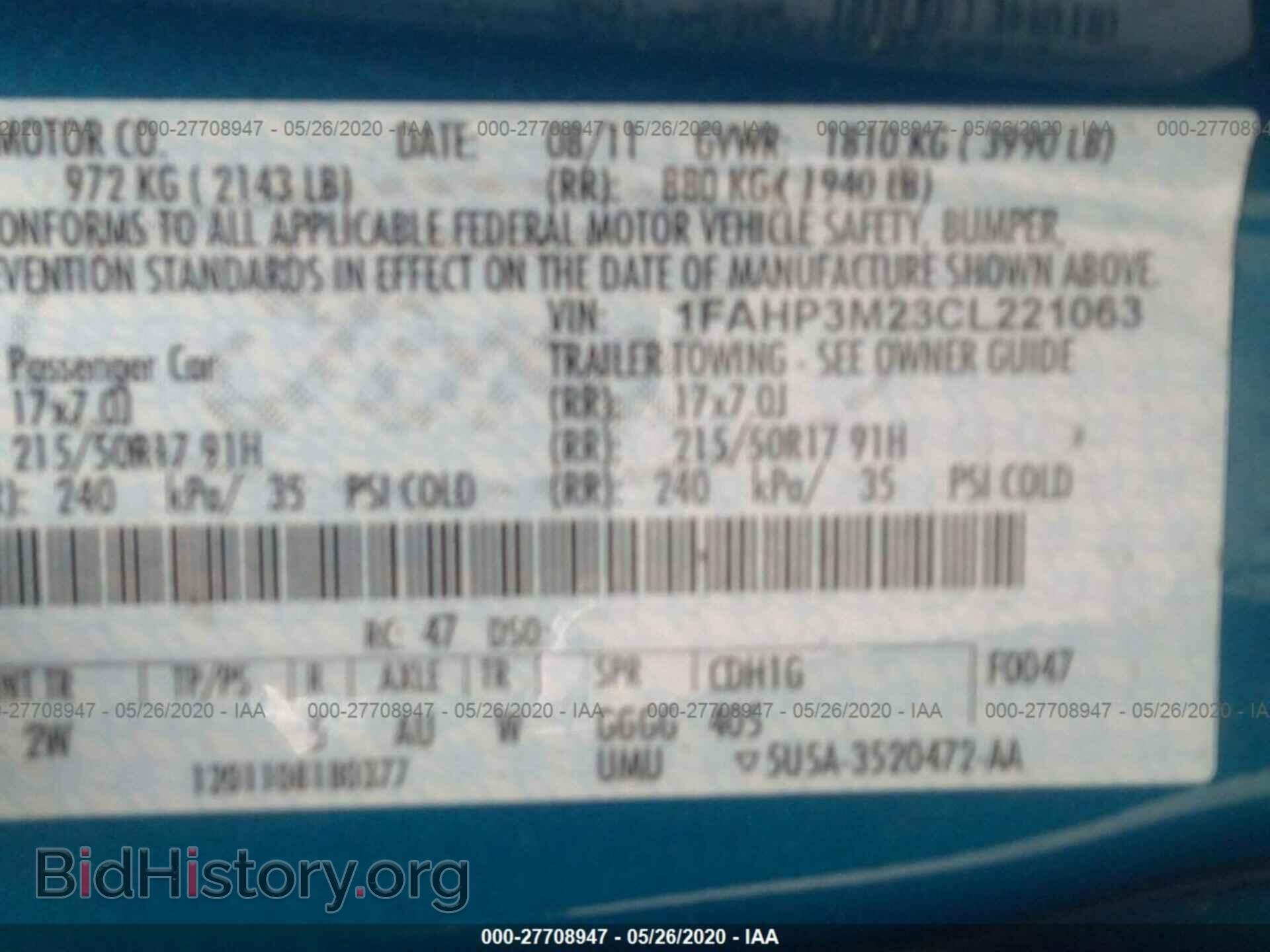 2012 FORD FOCUS - VIN: 1FAHP3M23CL221063 - Photo 9