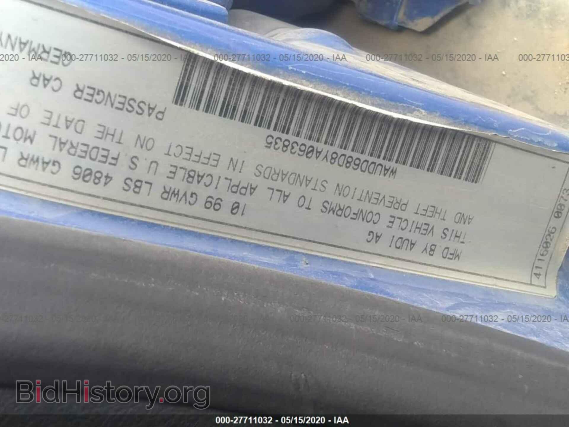 2000 AUDI S4 - VIN: WAUDD68D8YA063835 - Photo 9