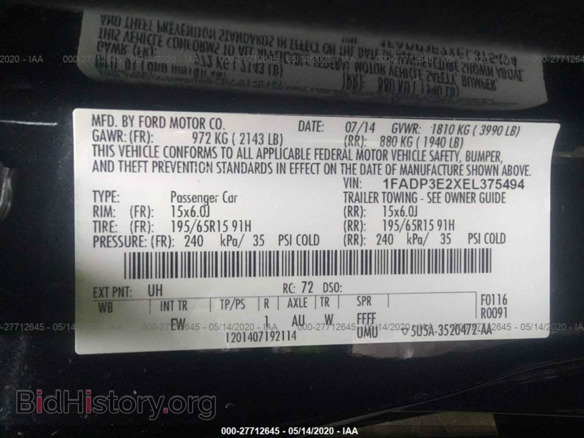2014 FORD FOCUS - VIN: 1FADP3E2XEL375494 - Photo 9