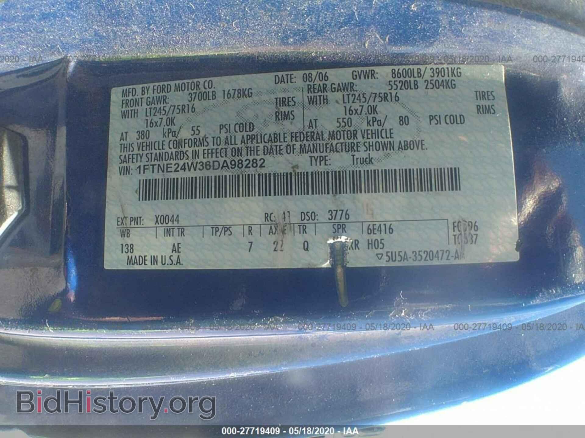 2006 FORD ECONOLINE - VIN: 1FTNE24W36DA98282 - Фото 9