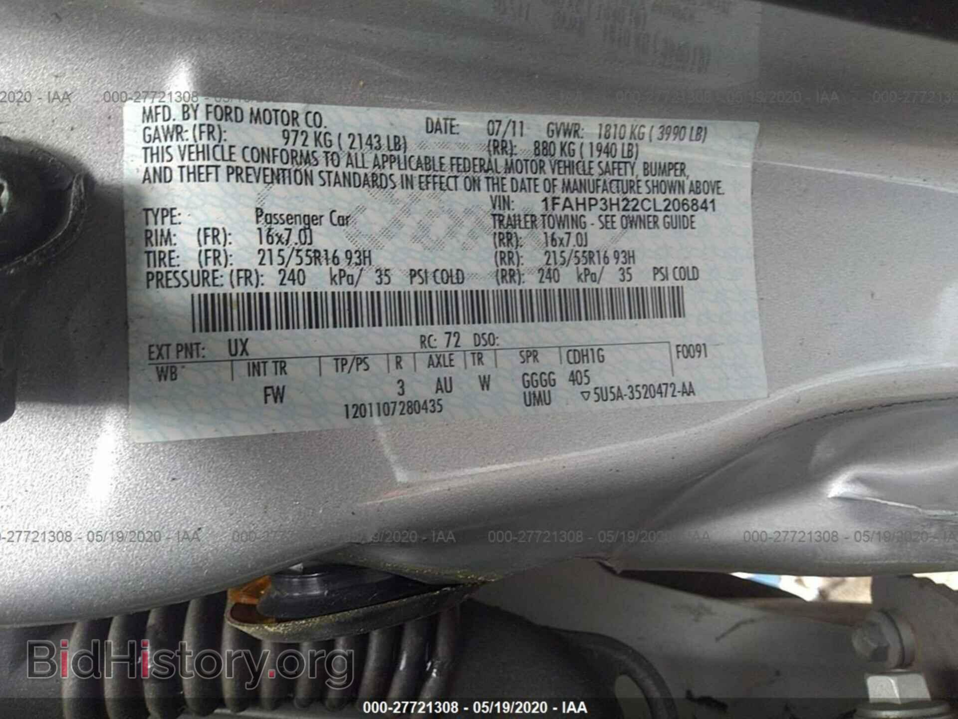 2012 FORD FOCUS - VIN: 1FAHP3H22CL206841 - Photo 9