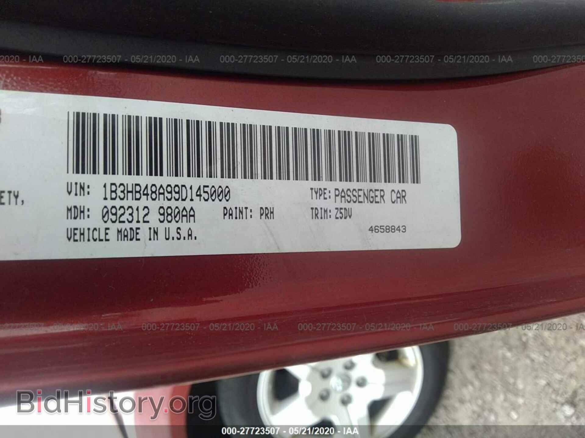 2009 DODGE CALIBER - VIN: 1B3HB48A99D145000 - Photo 9