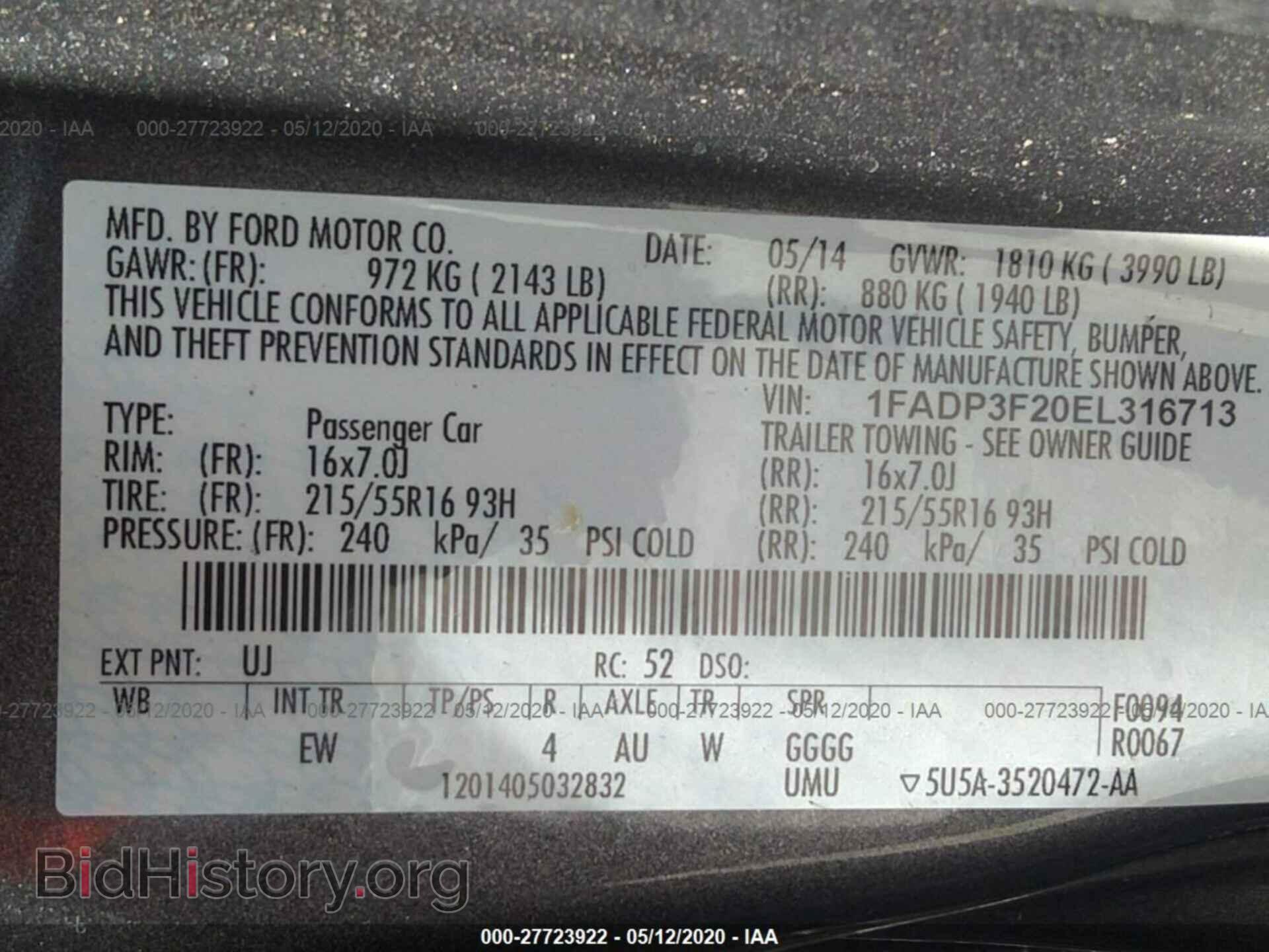 2014 FORD FOCUS - VIN: 1FADP3F20EL316713 - Photo 9