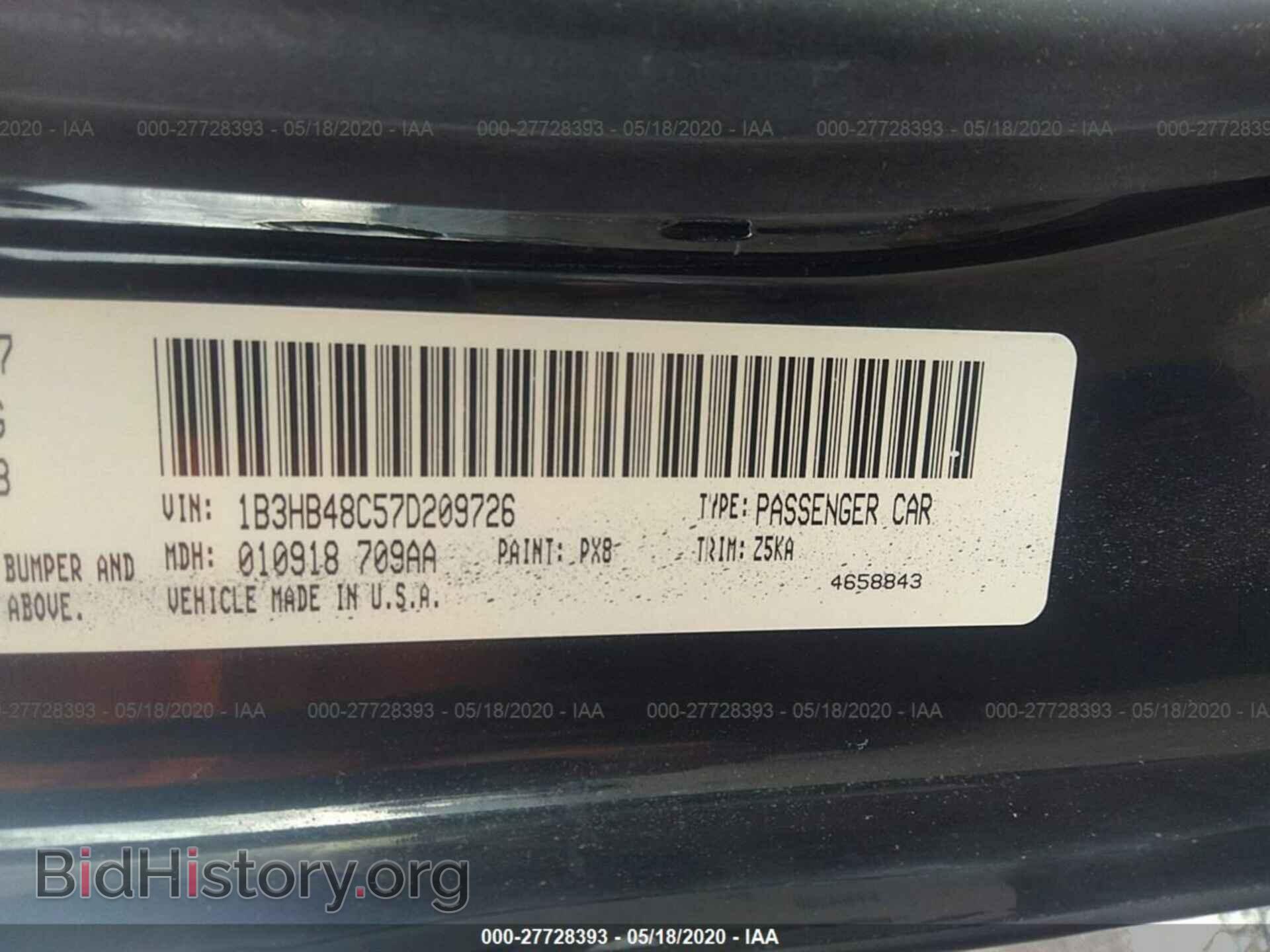 2007 DODGE CALIBER - VIN: 1B3HB48C57D209726 - Photo 9